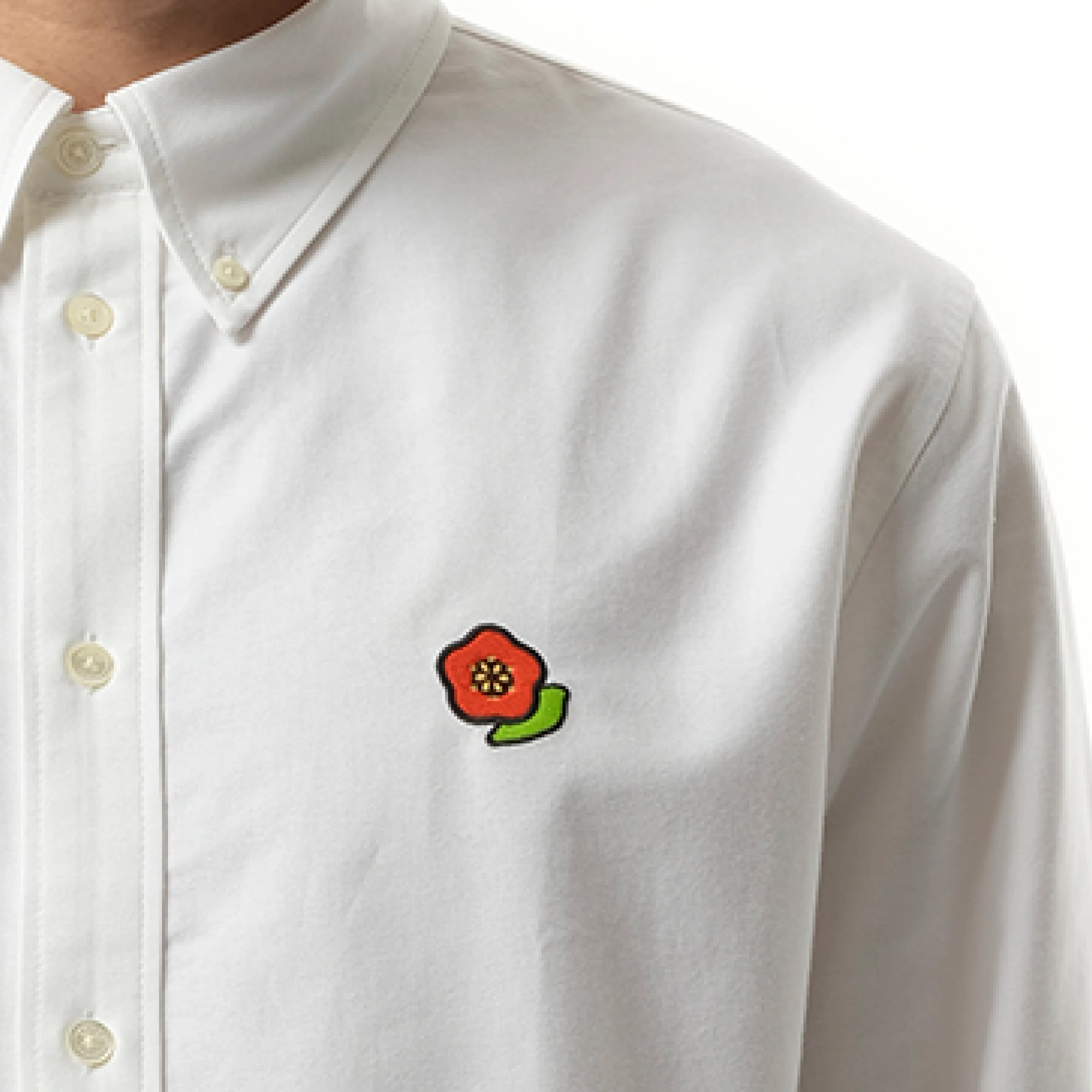 Kenzo Pop Crest Casual Shirt in White sold by MARAIS product image thumbnail 3