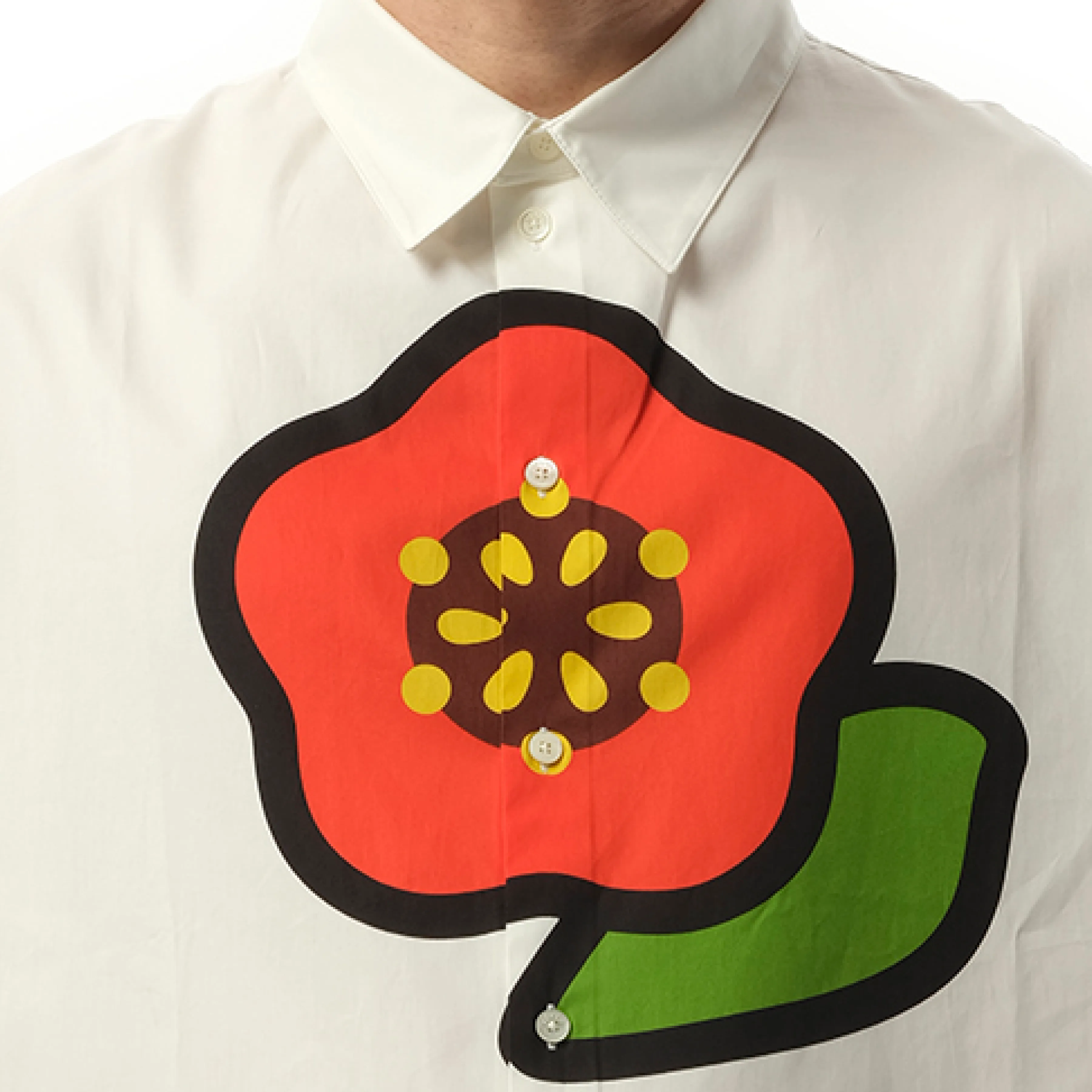 Kenzo Pop Casual Shirt in White sold by MARAIS product image thumbnail 3