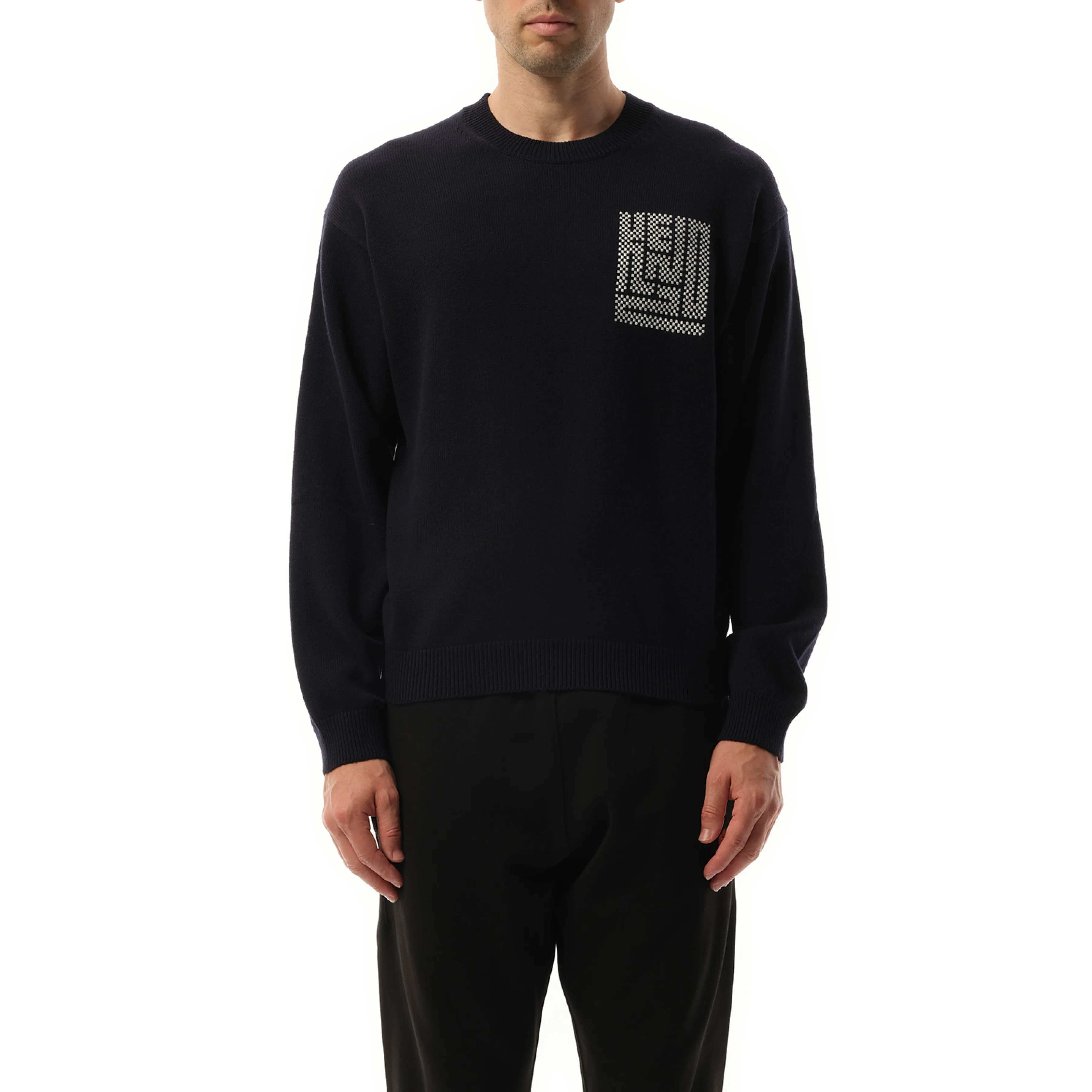 Kenzo Kamon Knit Sweater in Blue/Black sold by MARAIS