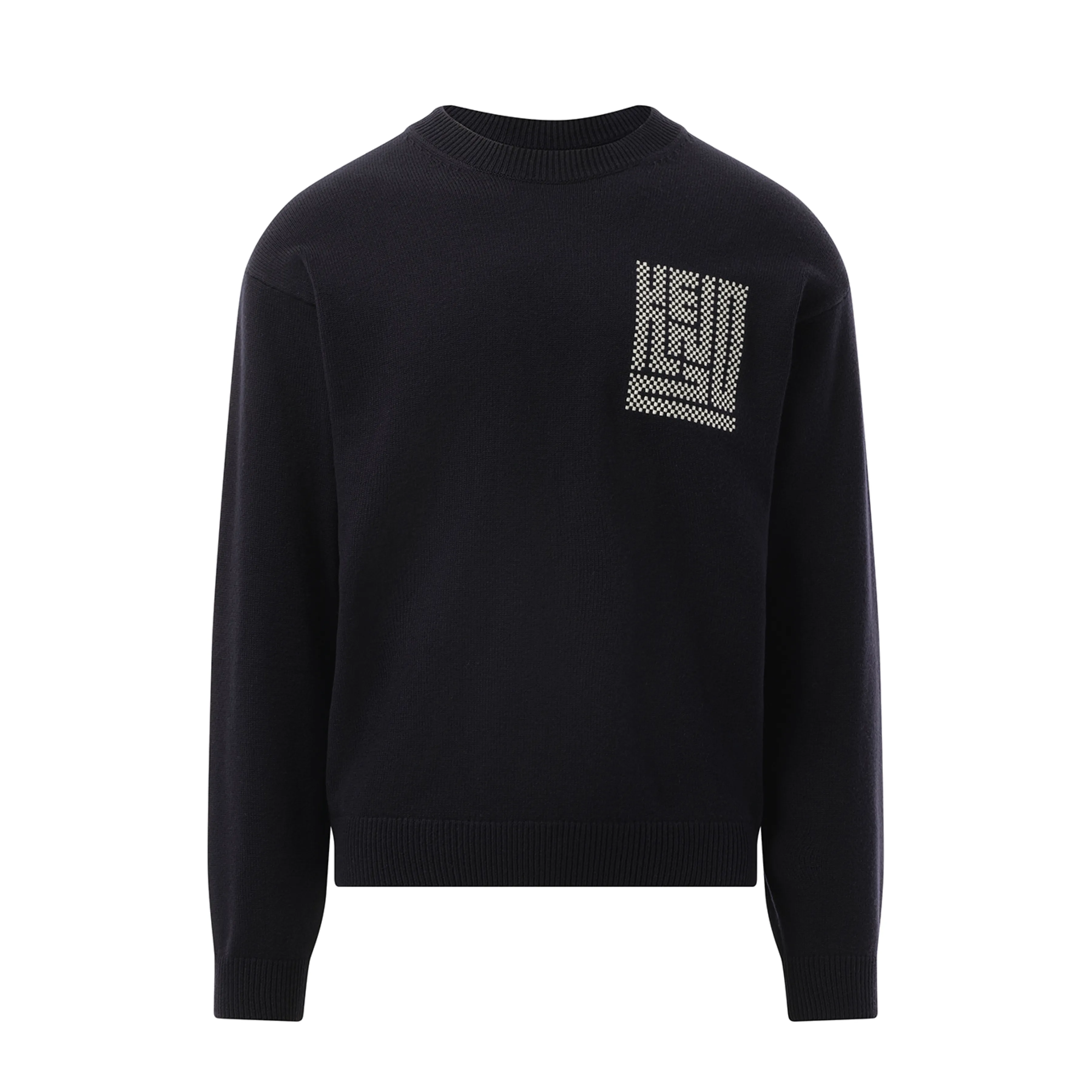Kenzo Kamon Knit Sweater in Blue/Black sold by MARAIS product image thumbnail 2