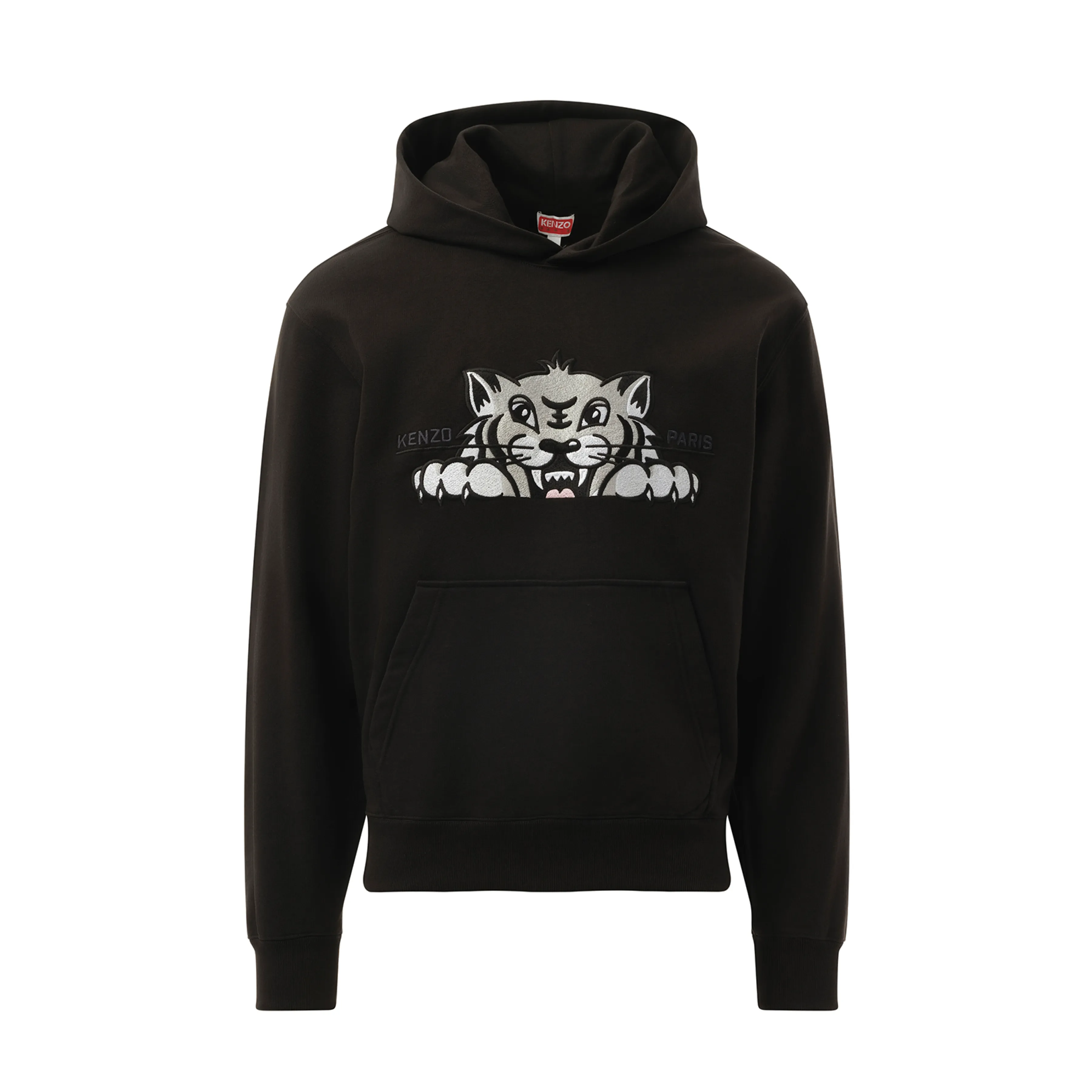 Kenzo Happy Tiger Embroidered Classic Hoodie in Black sold by MARAIS product image thumbnail 2
