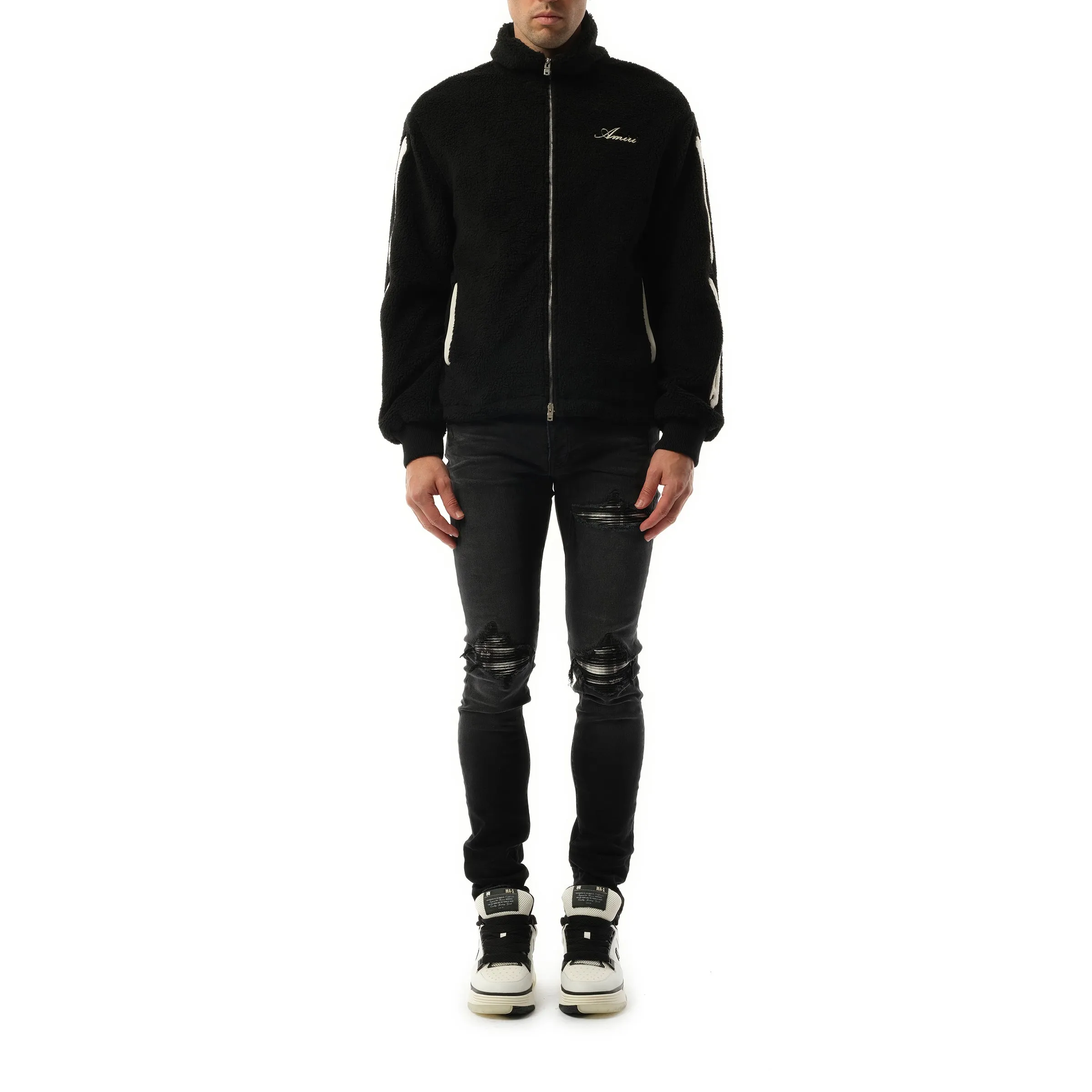 Bones Fleece Jacket in Black sold by MARAIS product image thumbnail 4