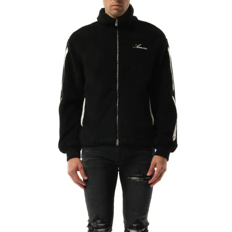 Bones Fleece Jacket in Black sold by MARAIS