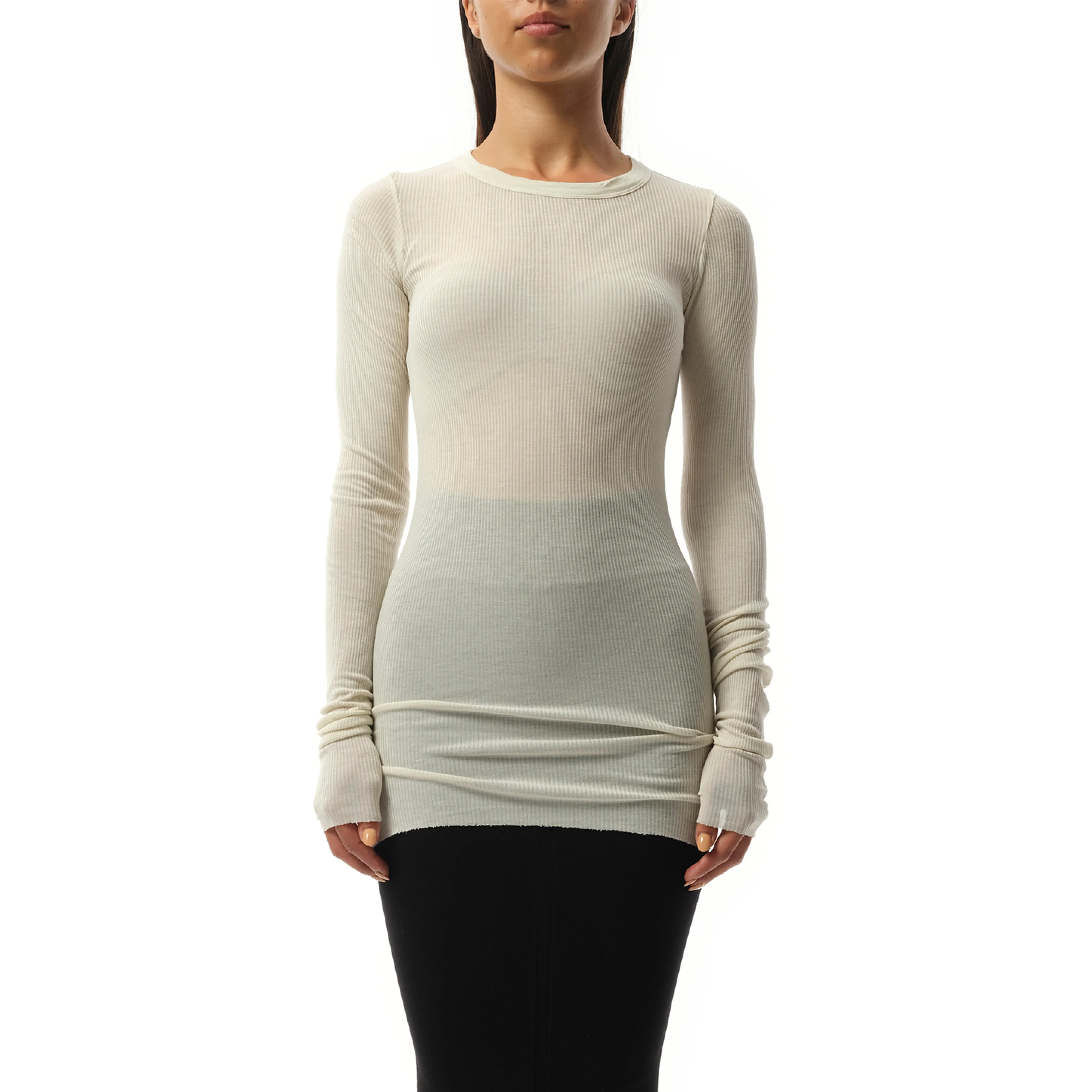 Rib Long Sleeve T-Shirt in Dinge sold by MARAIS
