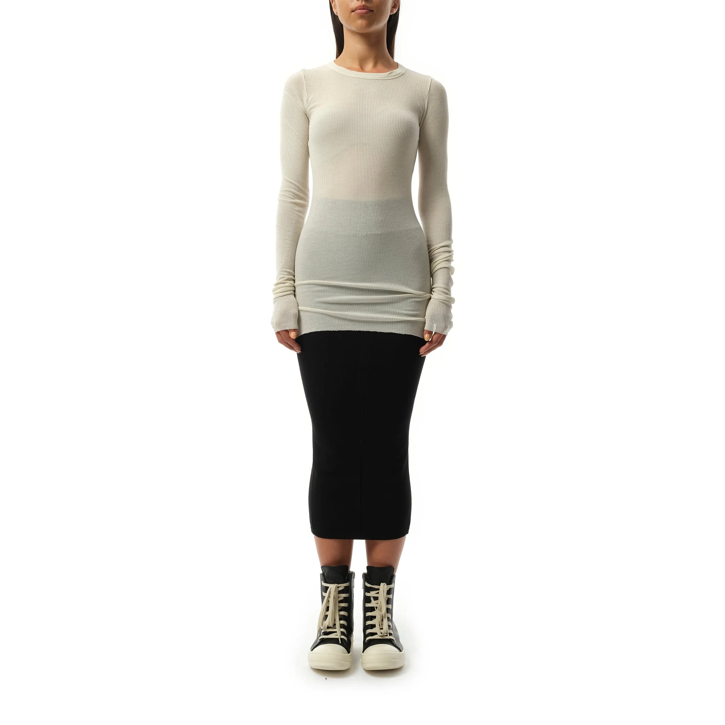 Rib Long Sleeve T-Shirt in Dinge sold by MARAIS product image thumbnail 4