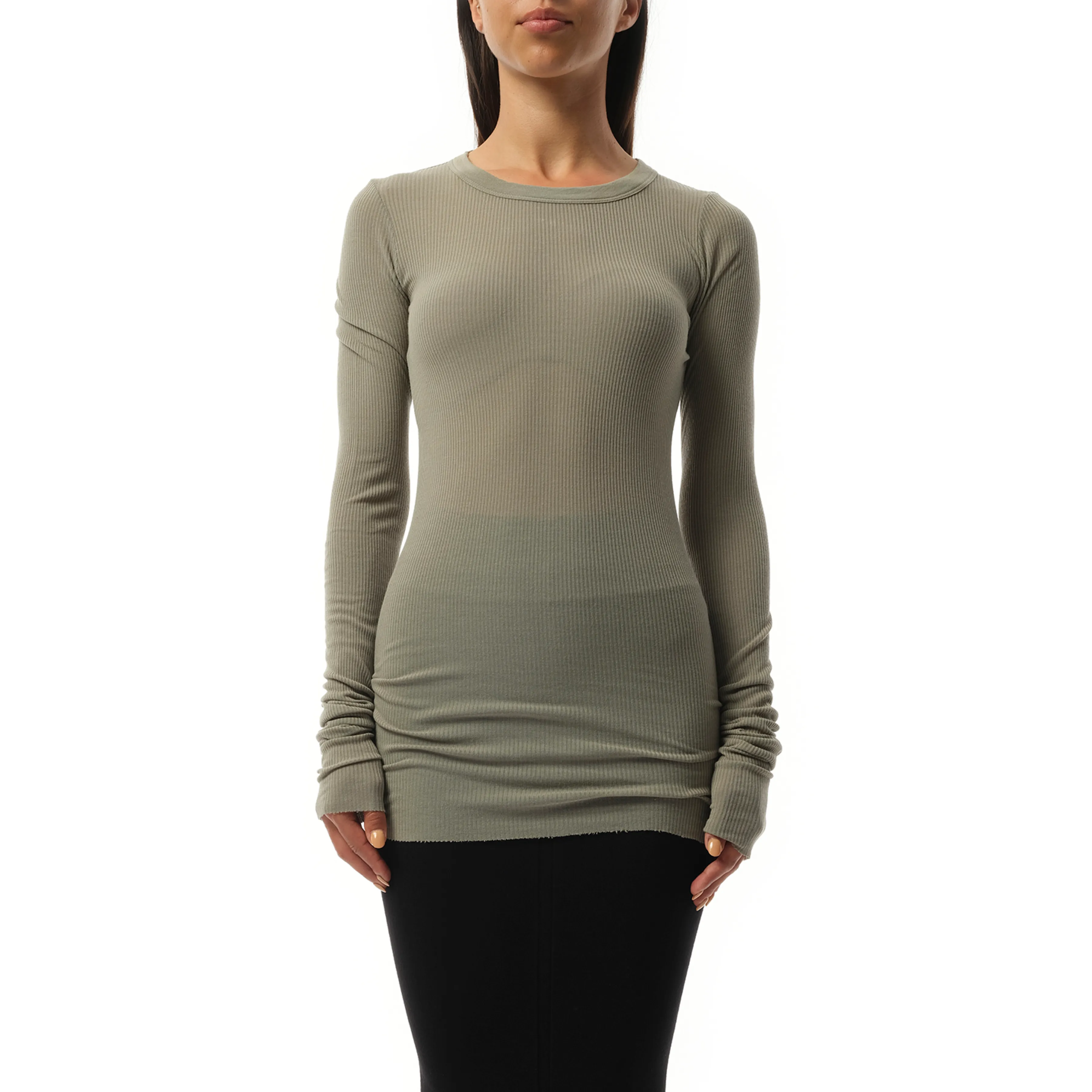 Rib Long Sleeve T-Shirt in Celadon sold by MARAIS
