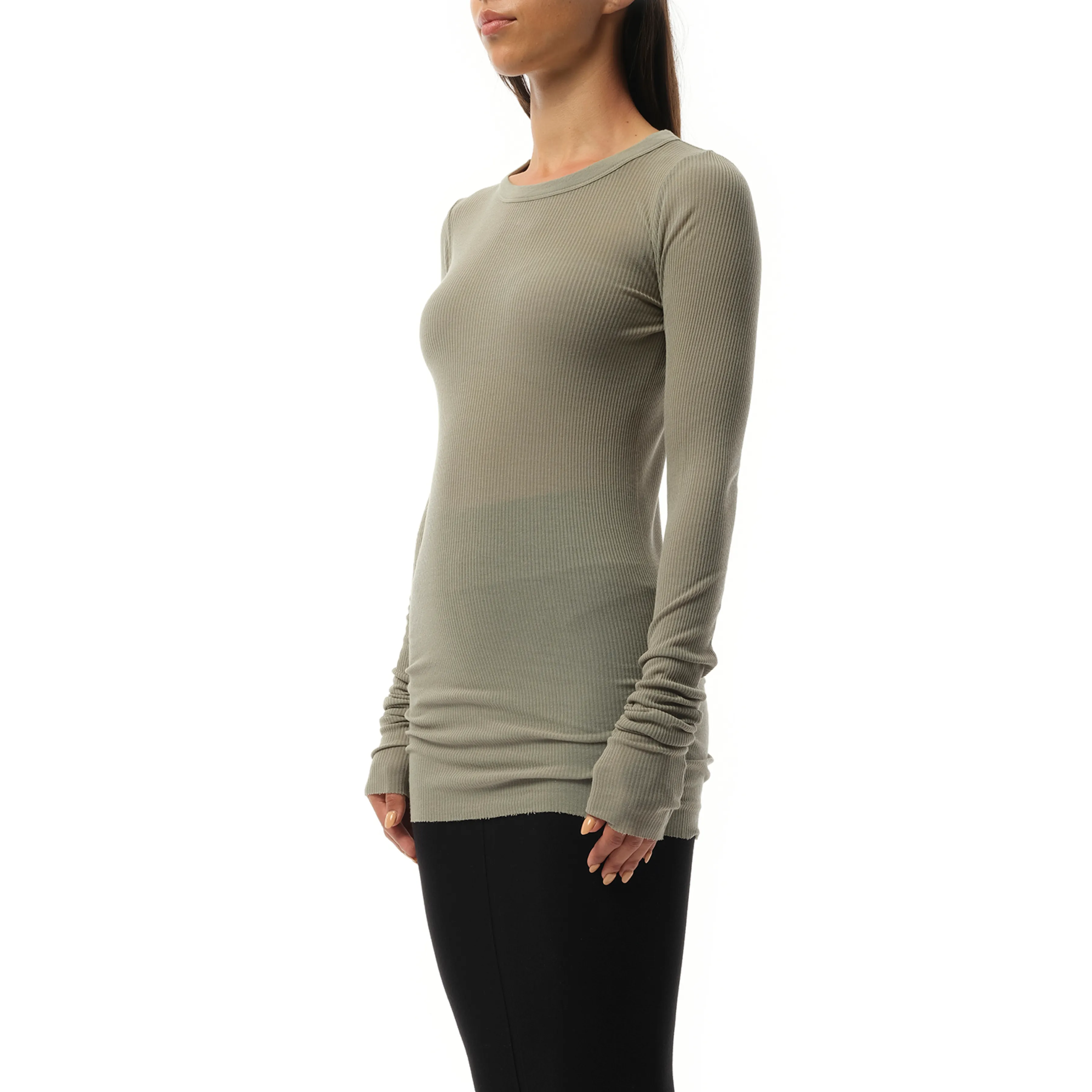 Rib Long Sleeve T-Shirt in Celadon sold by MARAIS product image thumbnail 5