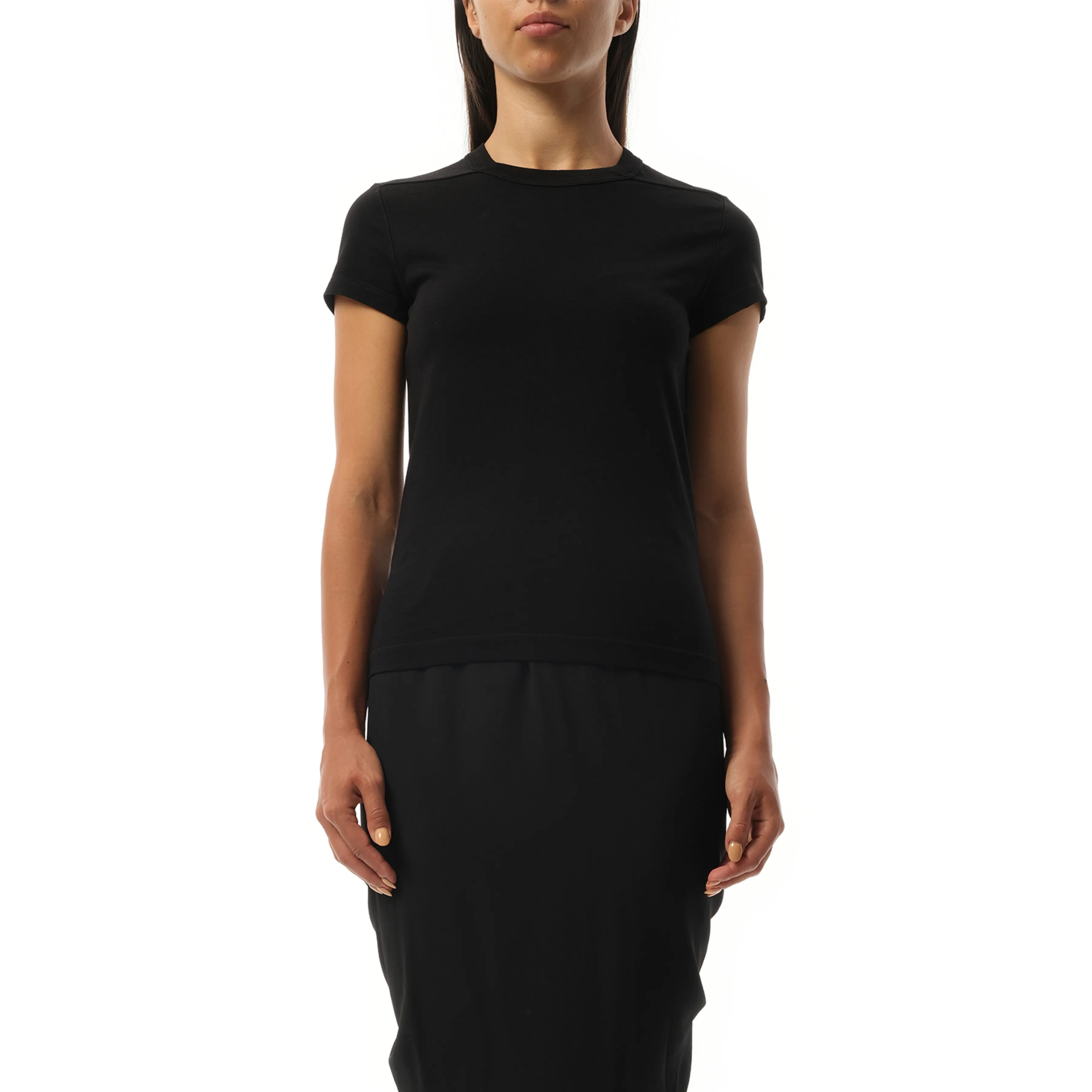 Cropped Level T-Shirt in Black sold by MARAIS