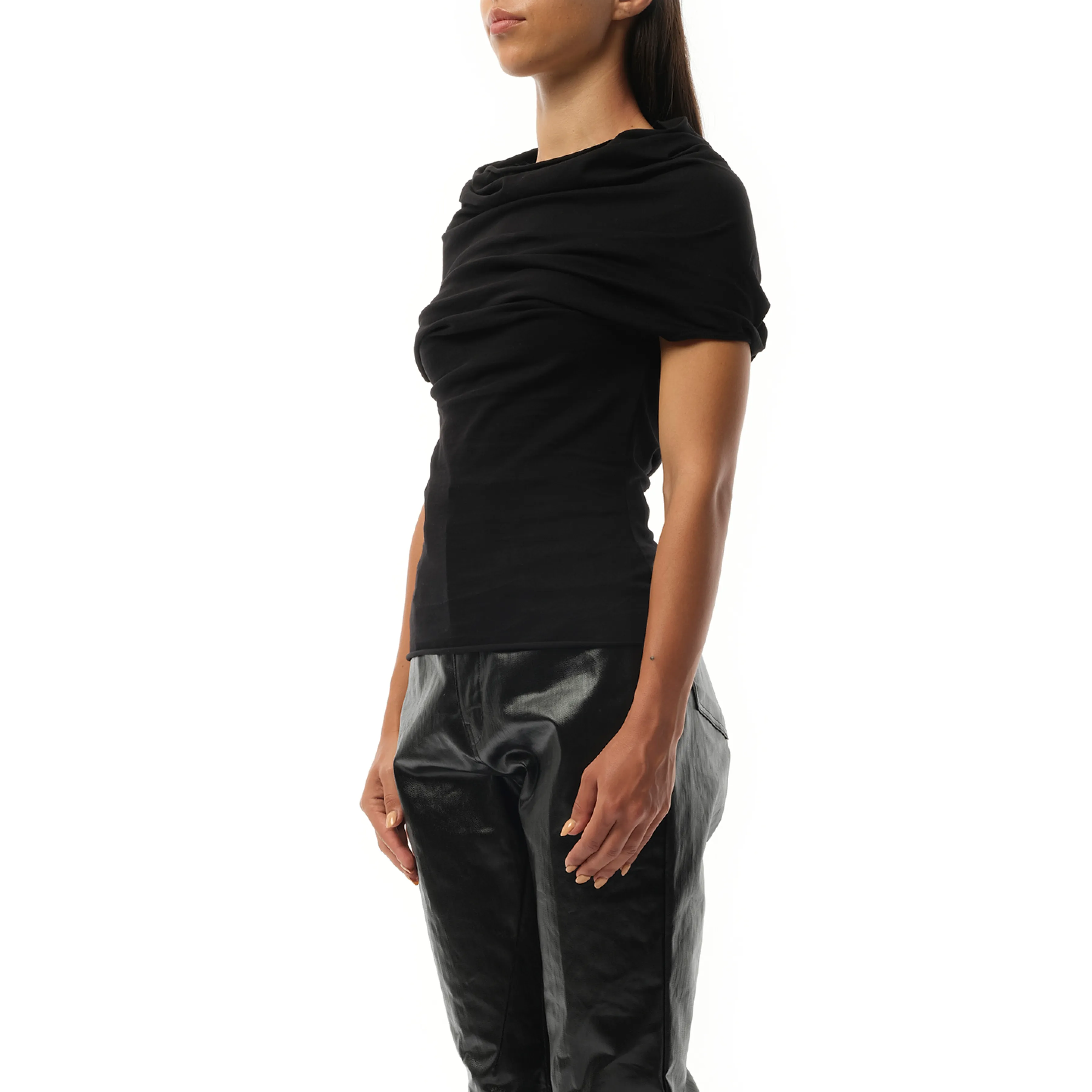 Jersey Shroud Top in Black sold by MARAIS product image thumbnail 5