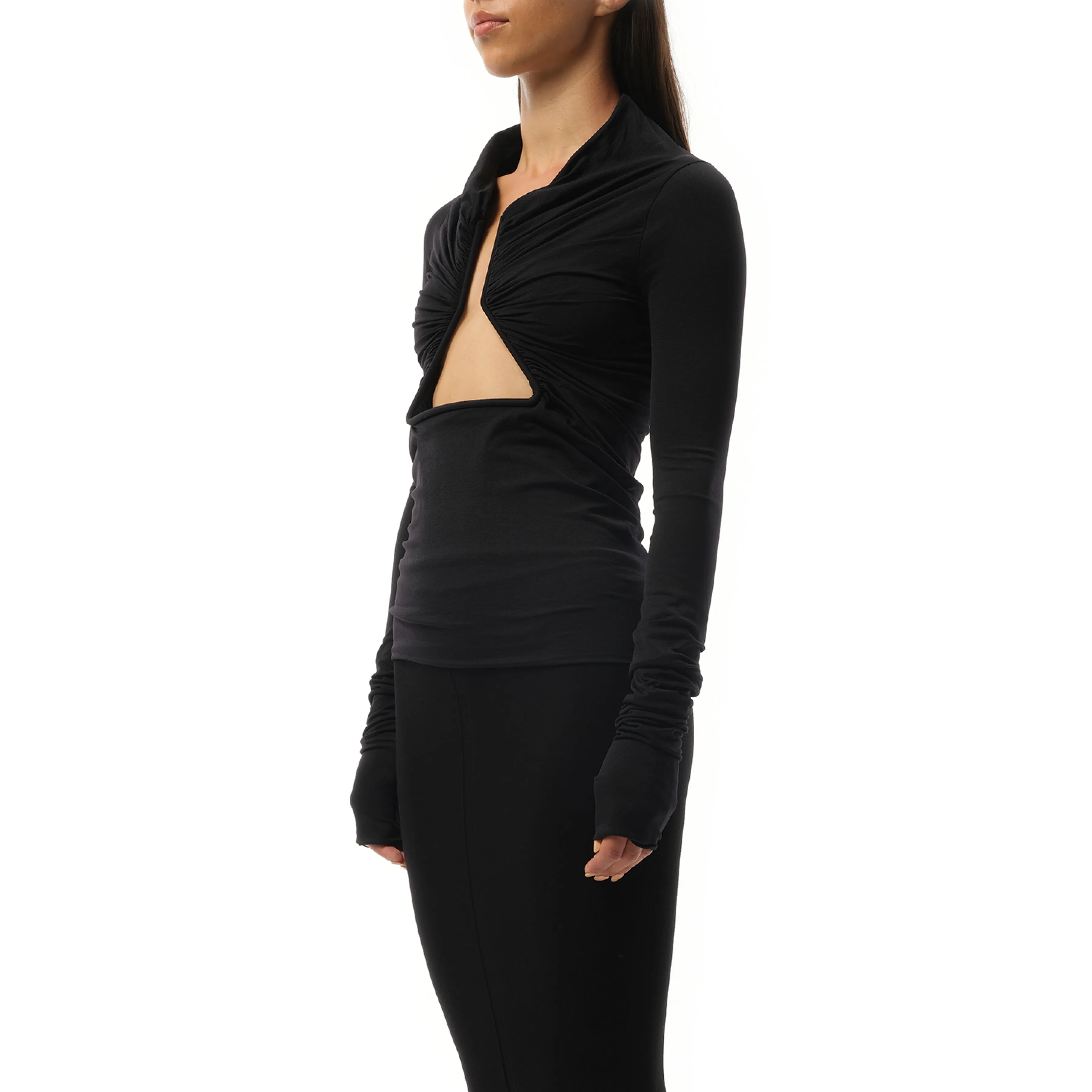 Jersey Long Sleeve Prong in Black sold by MARAIS product image thumbnail 5