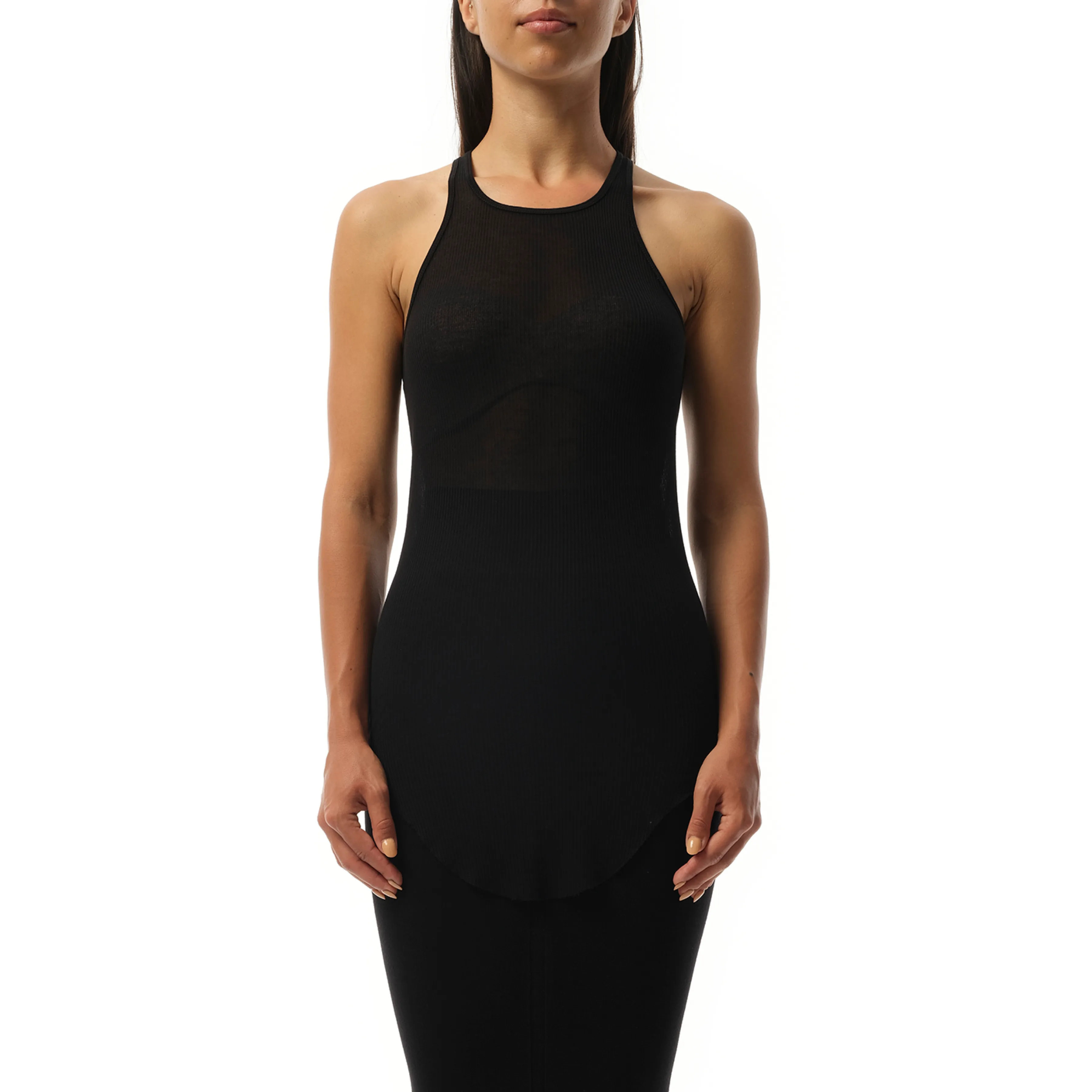 Basic Rib Tank Top in Black sold by MARAIS