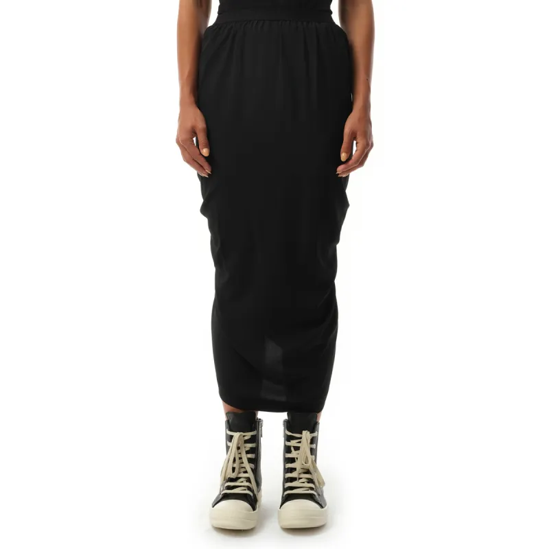 Cocoon Crepe Shrimp Skirt in Black sold by MARAIS