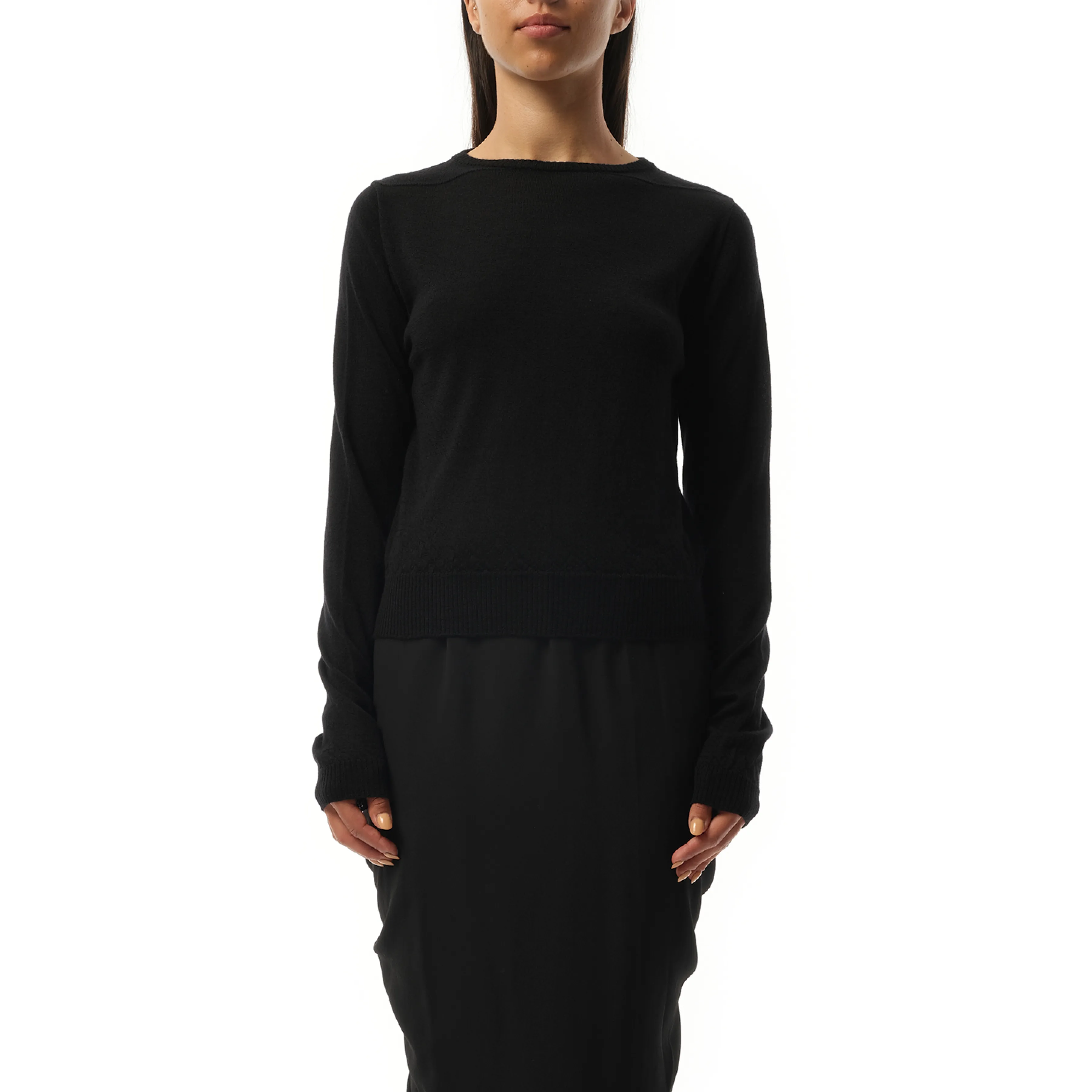 Cashmere Biker Level Sweater in Black sold by MARAIS