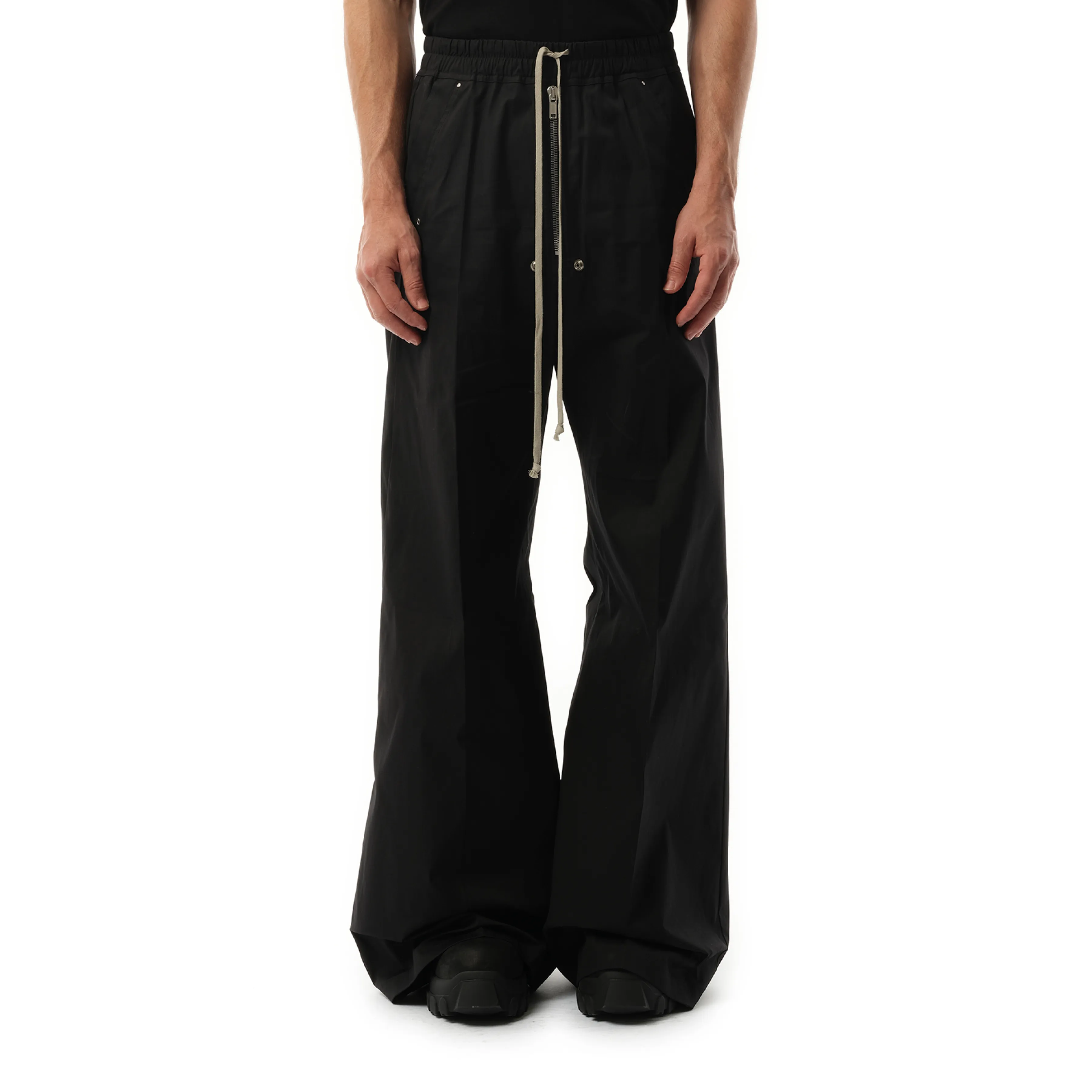 Heavy Cotton Wide Bela Pants in Black sold by MARAIS