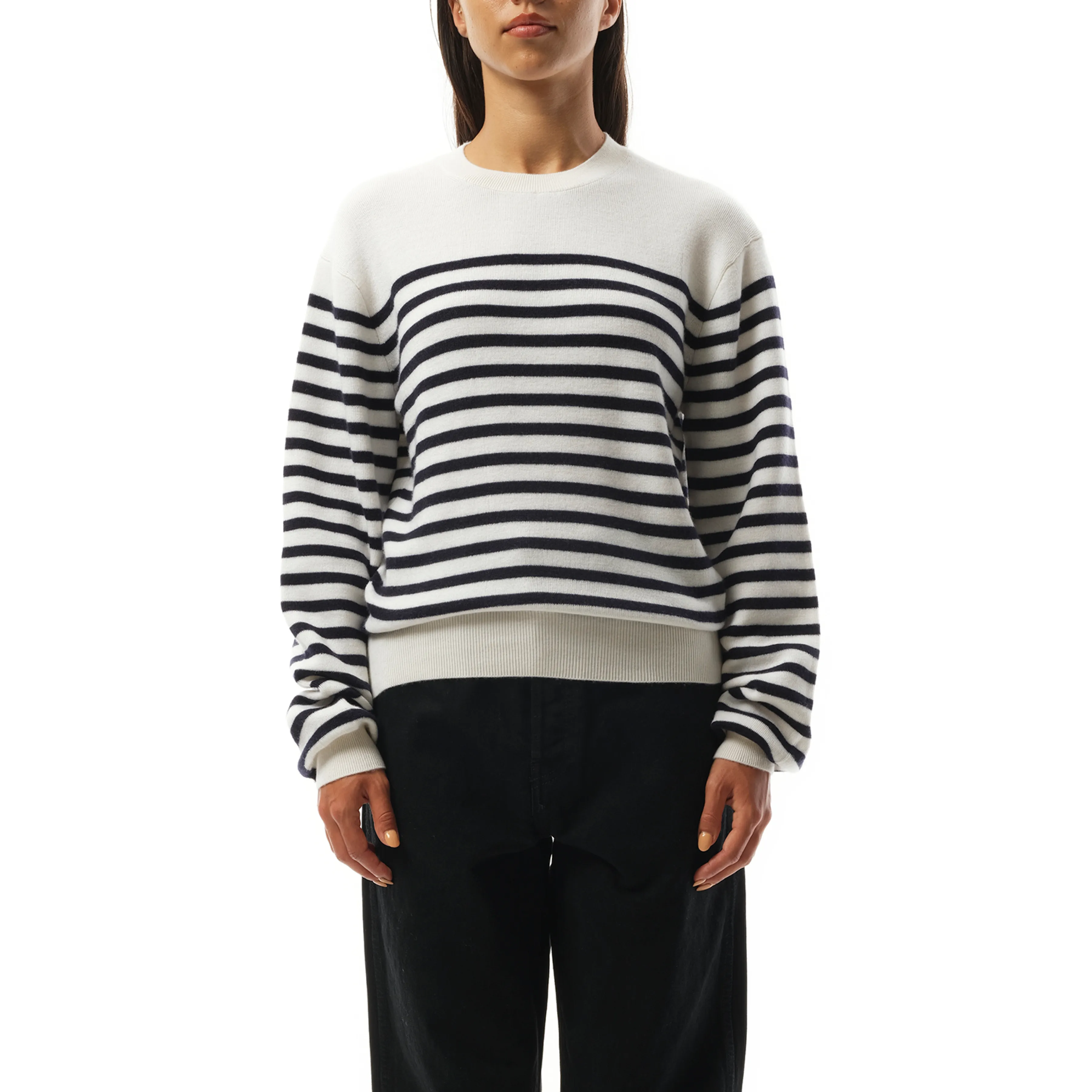 Viola Sweater in Glaze/Midnight Navy sold by MARAIS