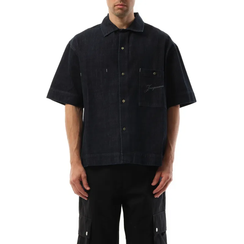 La Chemise Denim Aloe in Dark Navy sold by MARAIS