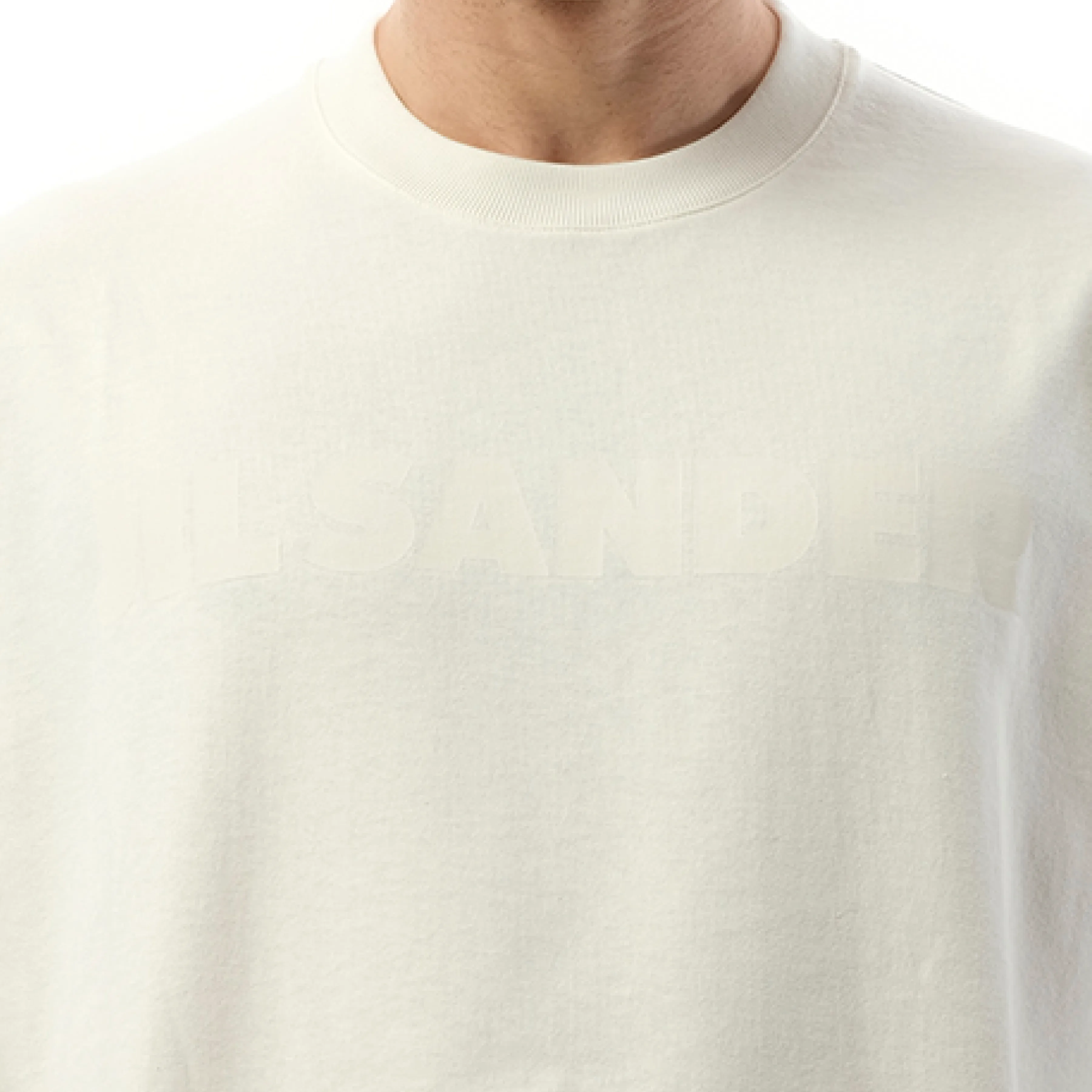 Tonal Jil Sander Logo T-Shirt in Porcelain sold by MARAIS product image thumbnail 3