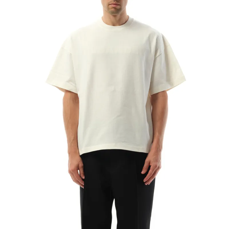 Tonal Jil Sander Logo T-Shirt in Porcelain sold by MARAIS