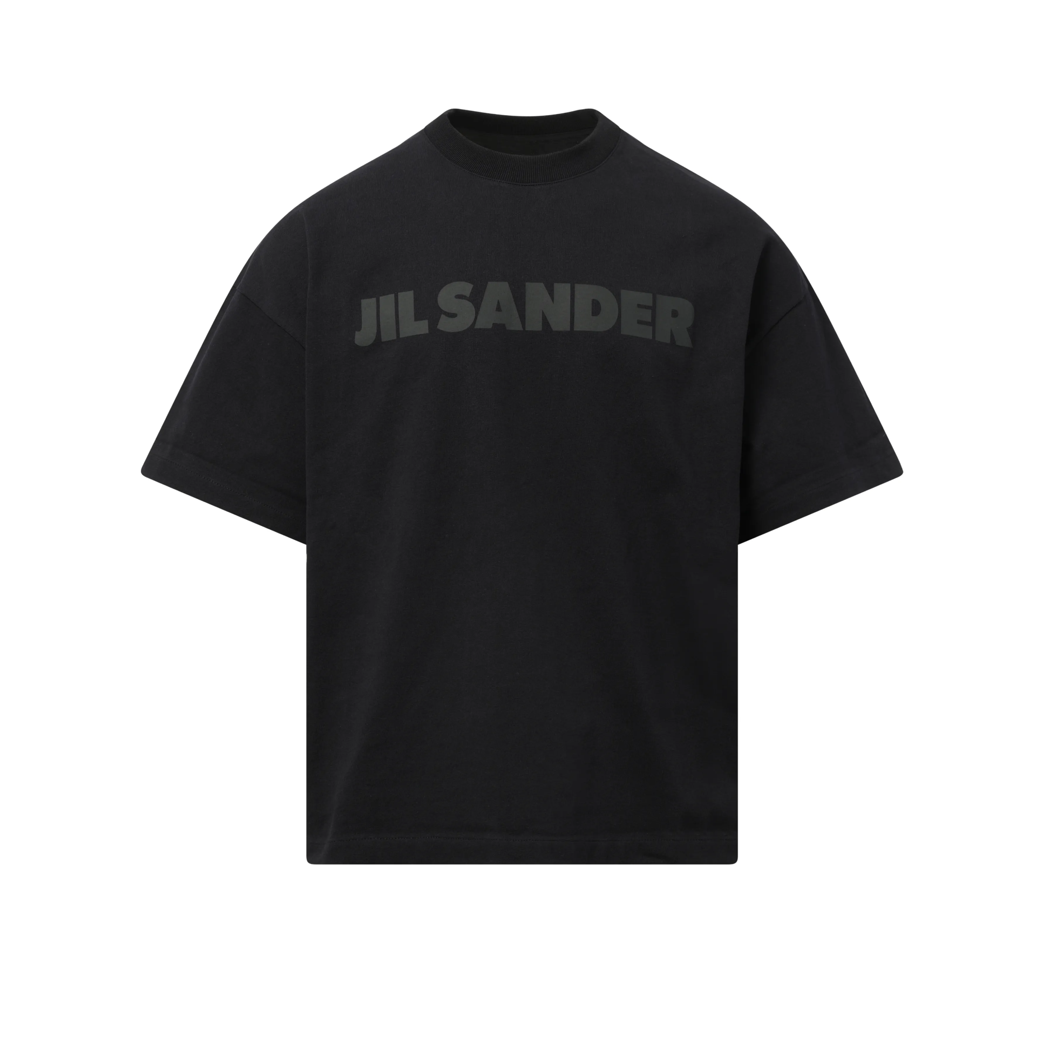 Tonal Jil Sander Logo T-Shirt in Black sold by MARAIS product image thumbnail 2