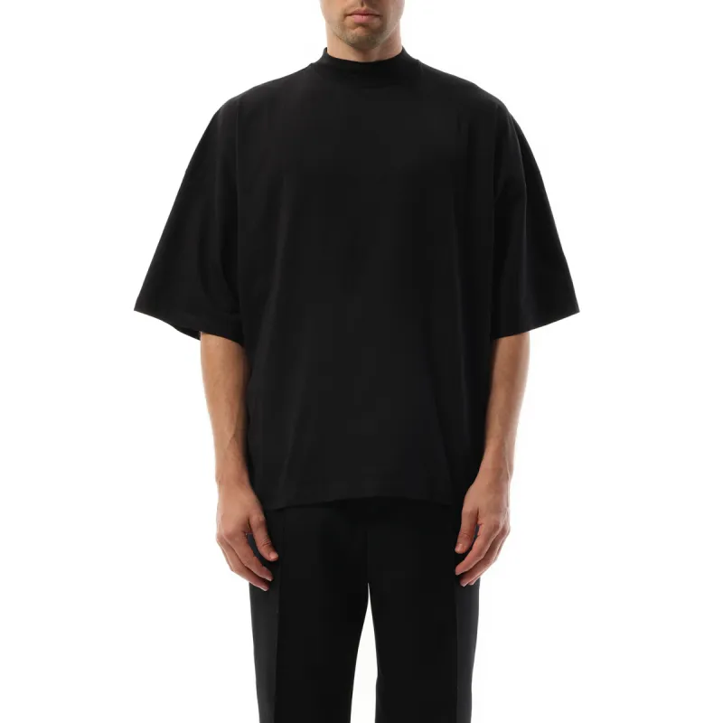 Mock Neck T-Shirt in Black sold by MARAIS