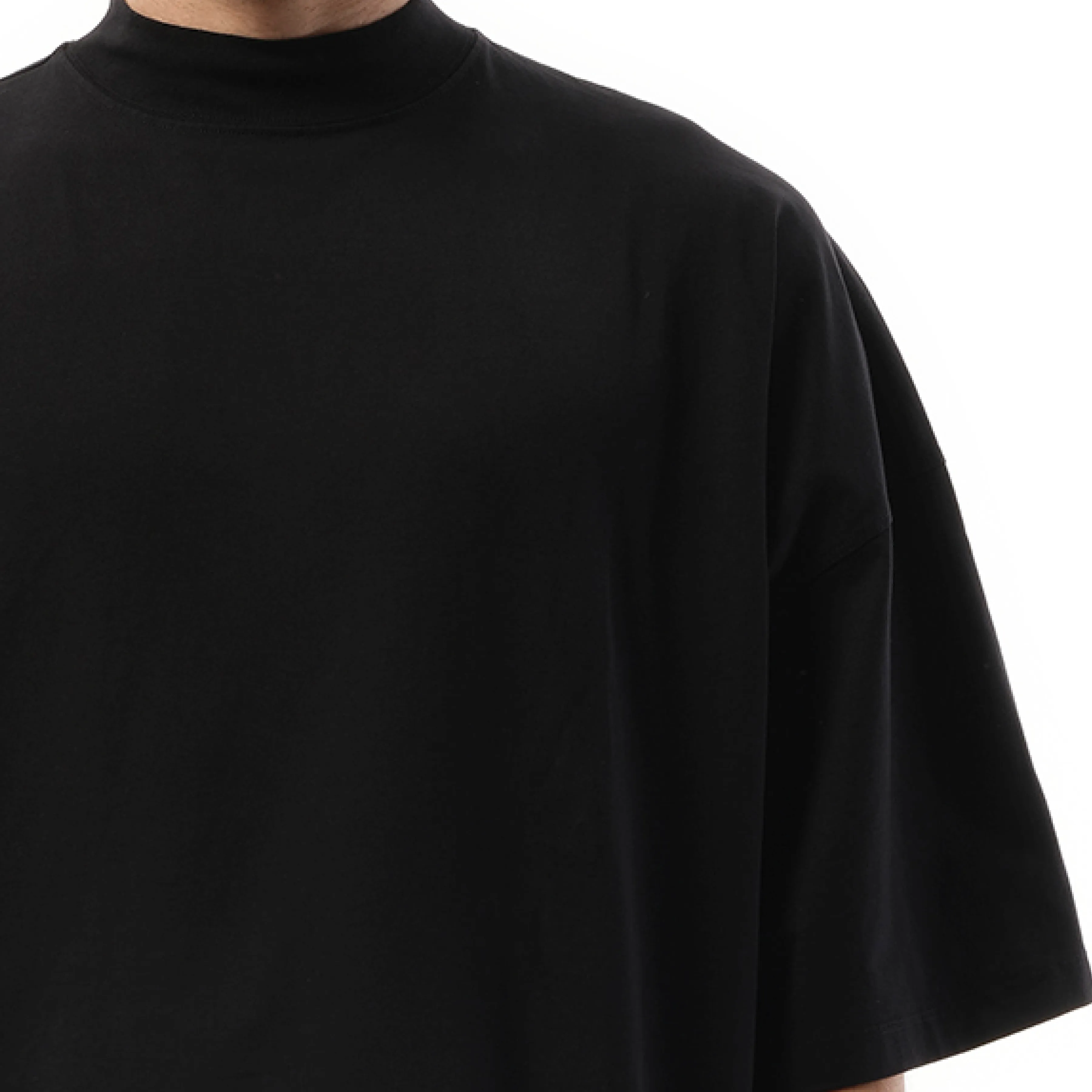 Mock Neck T-Shirt in Black sold by MARAIS product image thumbnail 3
