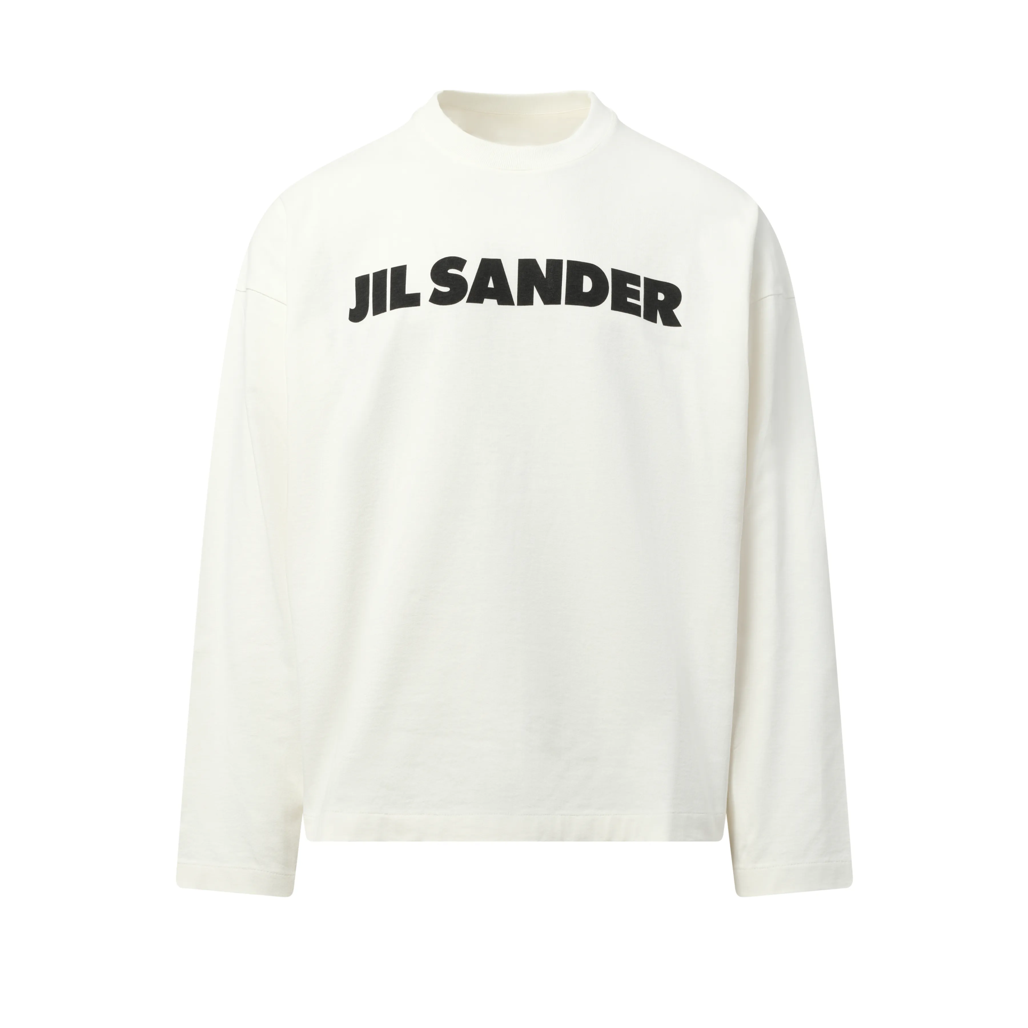 Jil Sander Logo Long Sleeve T-Shirt in Porcelain sold by MARAIS product image thumbnail 2