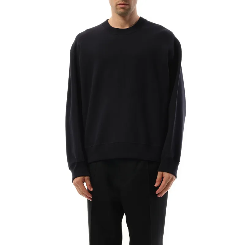 Logo Flag Sweatshirt in Navy sold by MARAIS