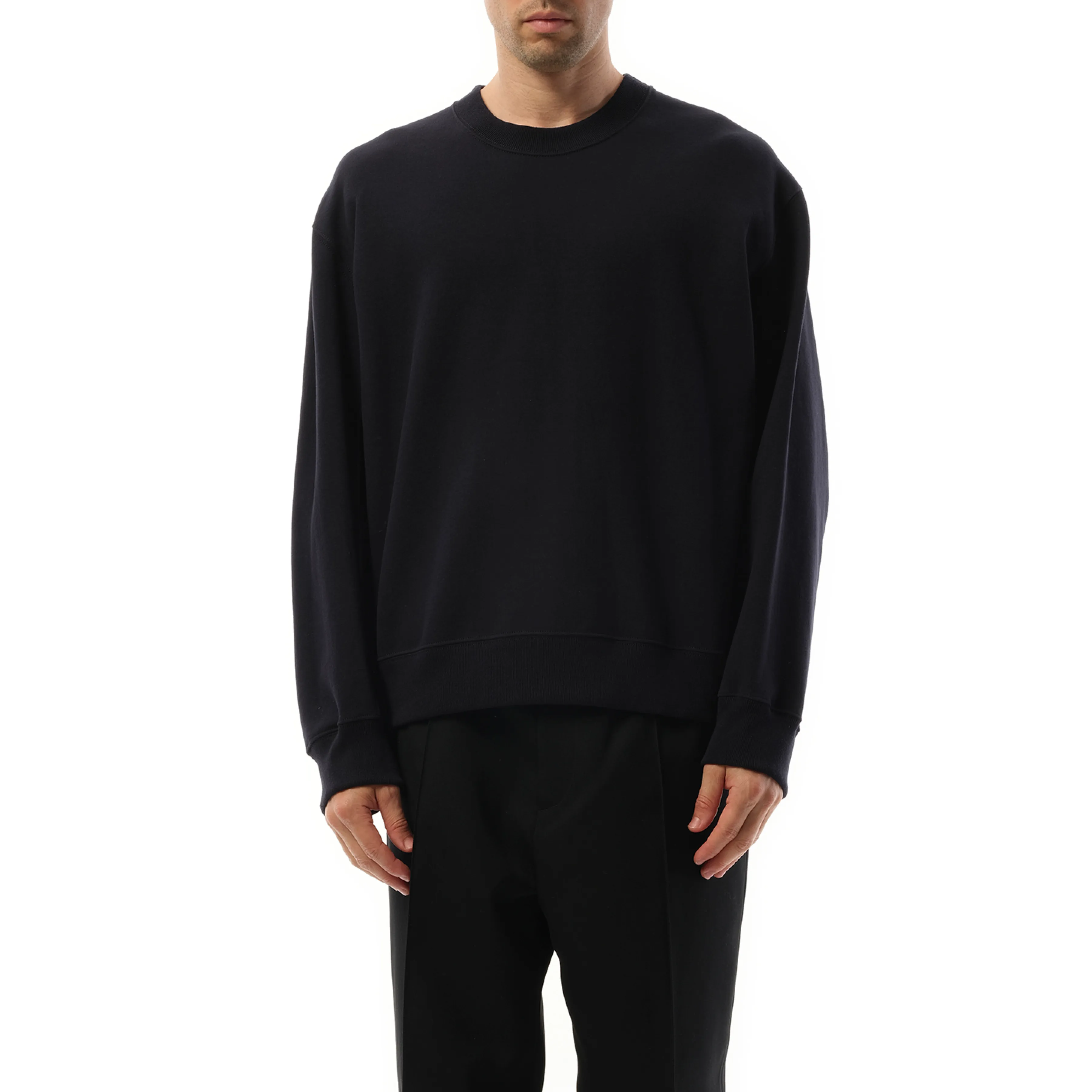 Logo Flag Sweatshirt in Navy sold by MARAIS