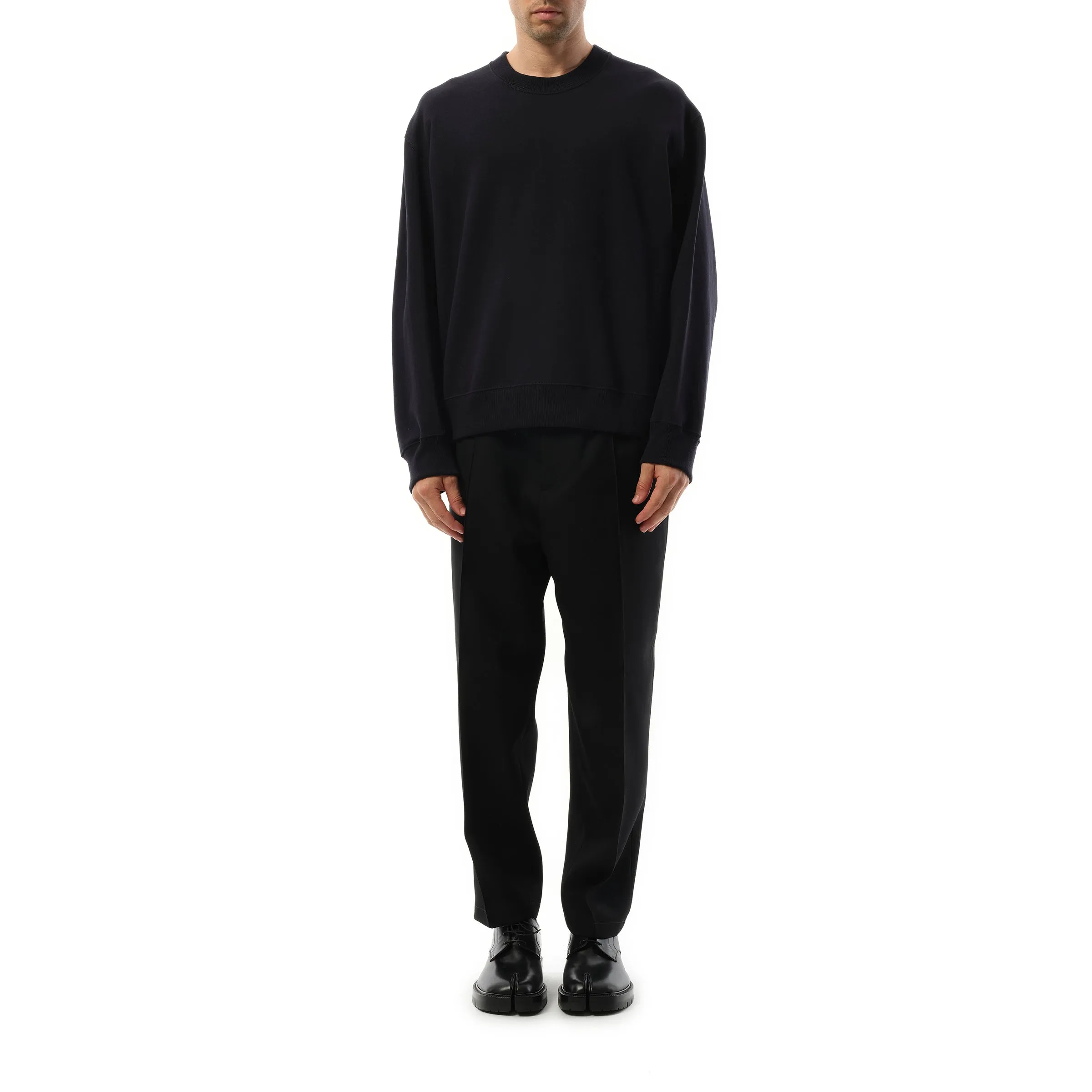 Logo Flag Sweatshirt in Navy sold by MARAIS product image thumbnail 4