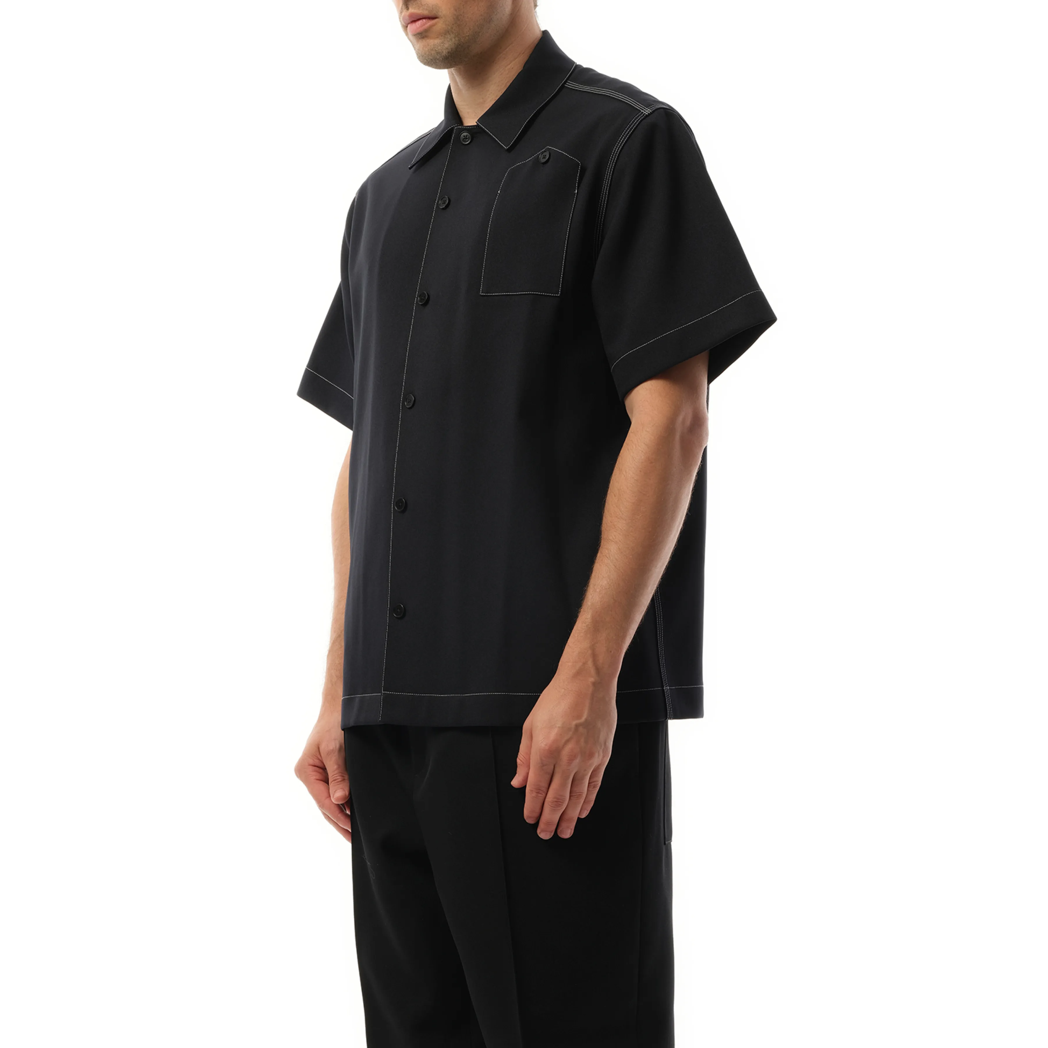 Short Sleeve Shirt 148 in Midnight sold by MARAIS product image thumbnail 5