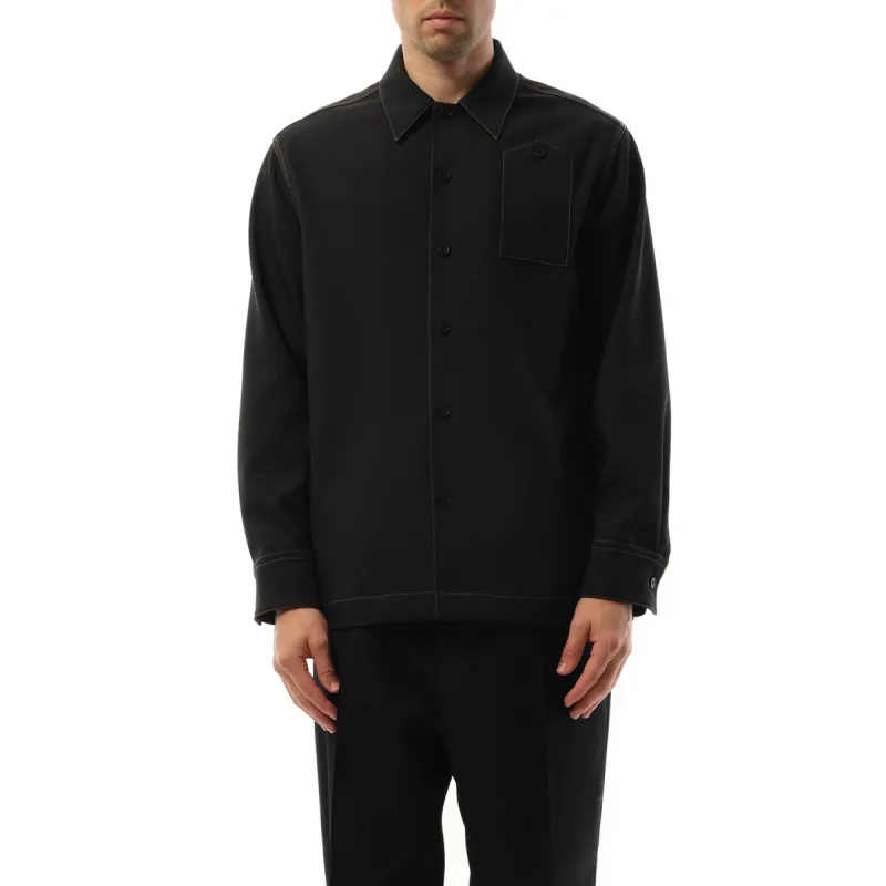 Boxy Shirt 135 in Black sold by MARAIS