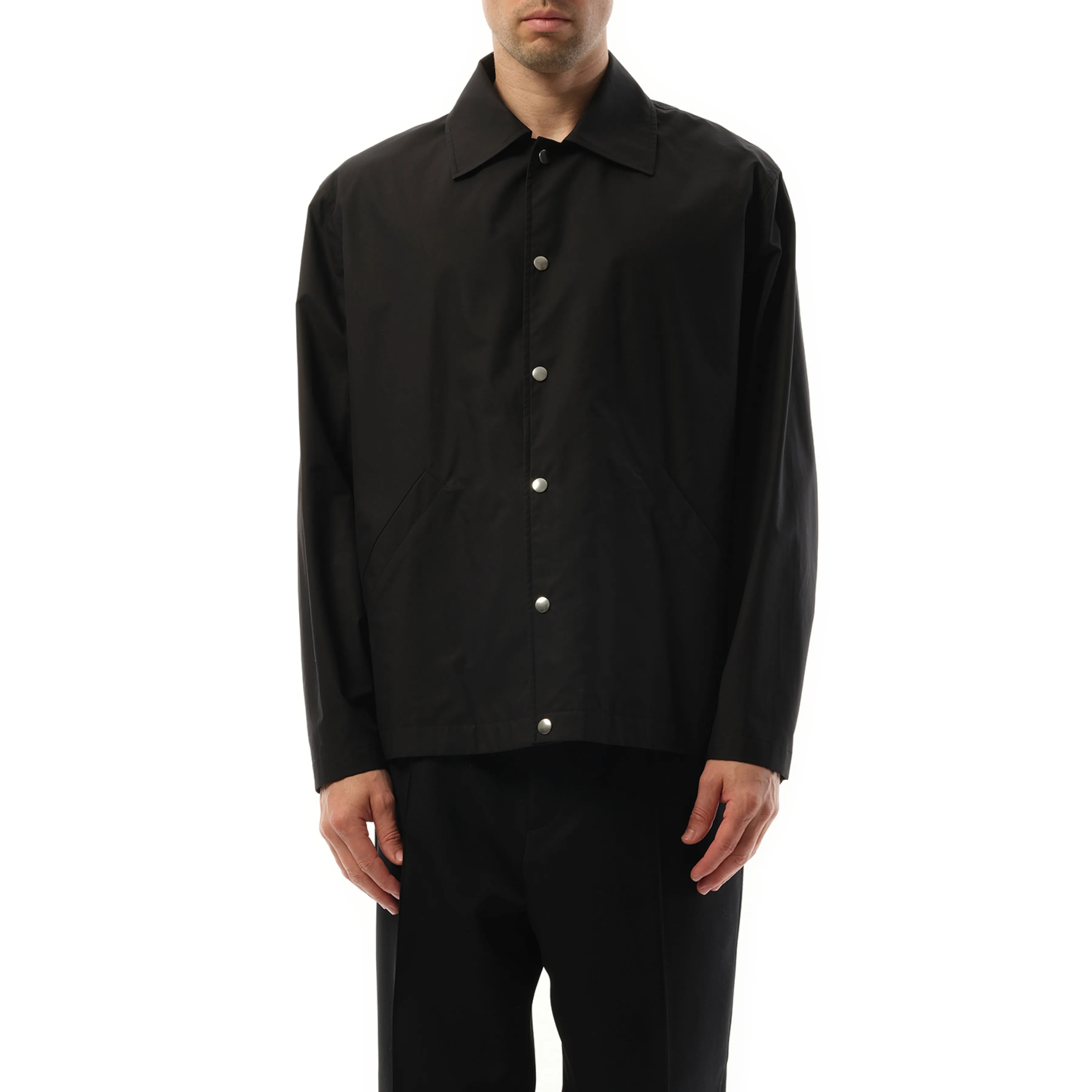 Jil Sander Logo Coach Jacket in Black sold by MARAIS