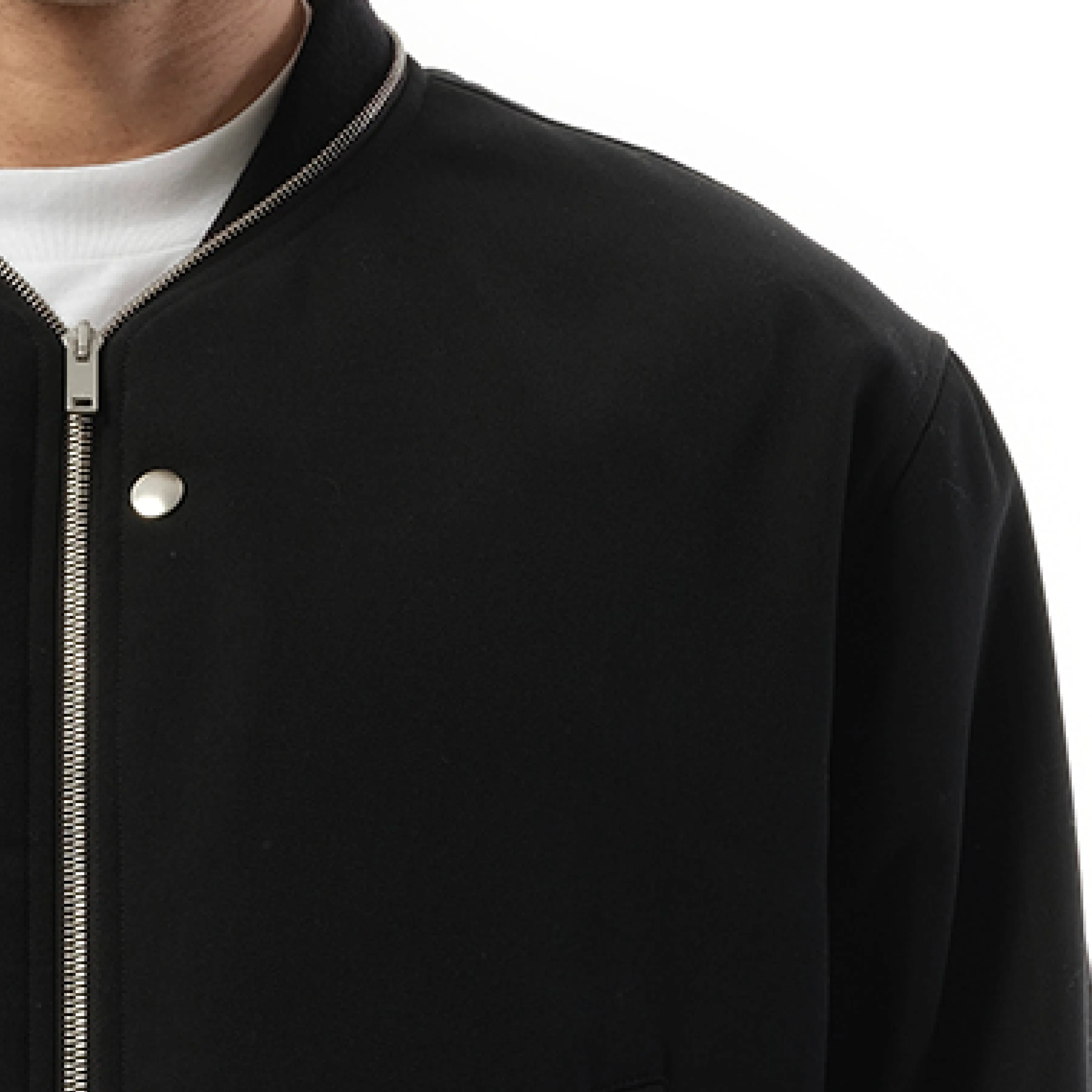 Jil Sander Zip Bomber Jacket in Black sold by MARAIS product image thumbnail 3