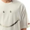Smily Face Printed T-Shirt in White sold by MARAIS