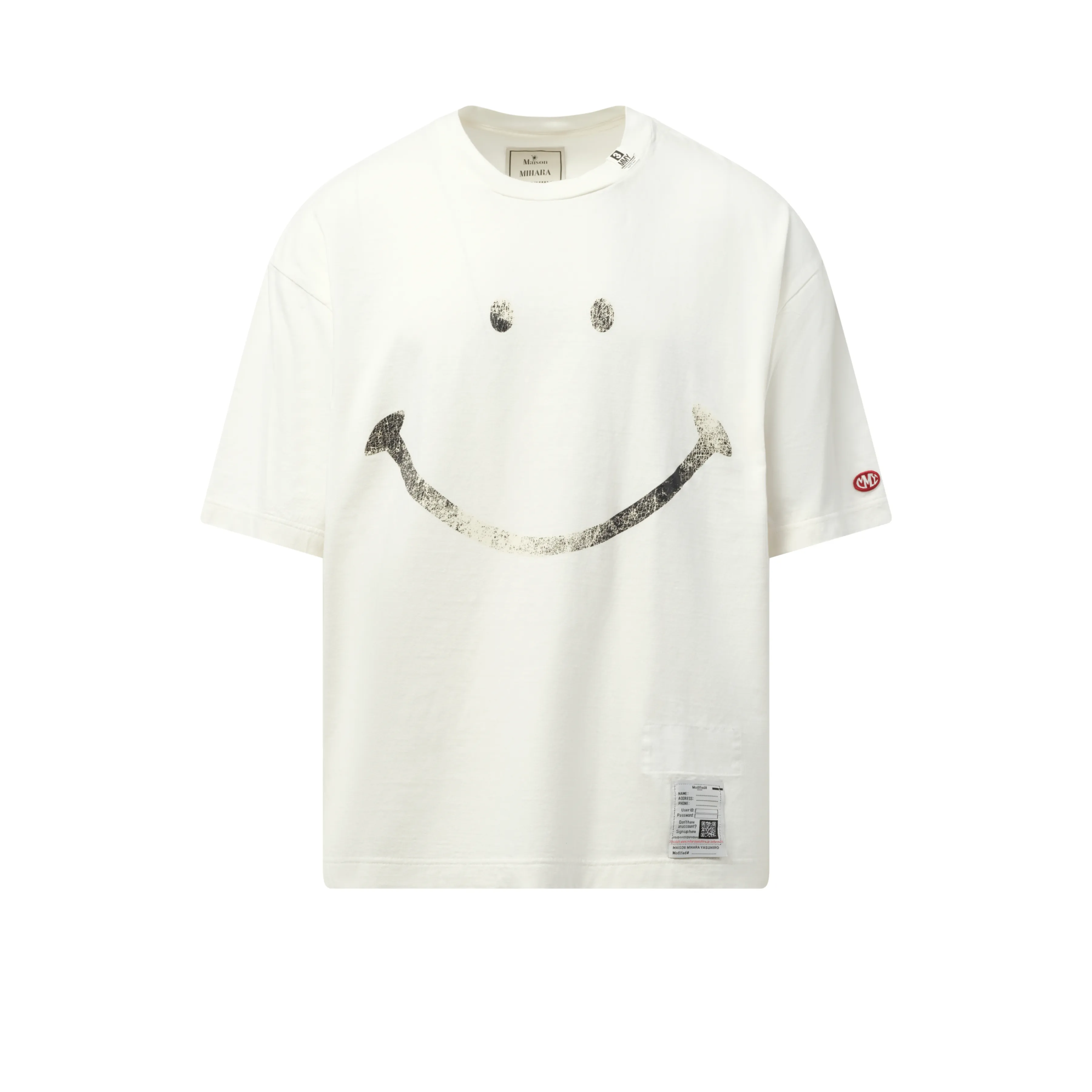 Smily Face Printed T-Shirt in White sold by MARAIS product image thumbnail 2