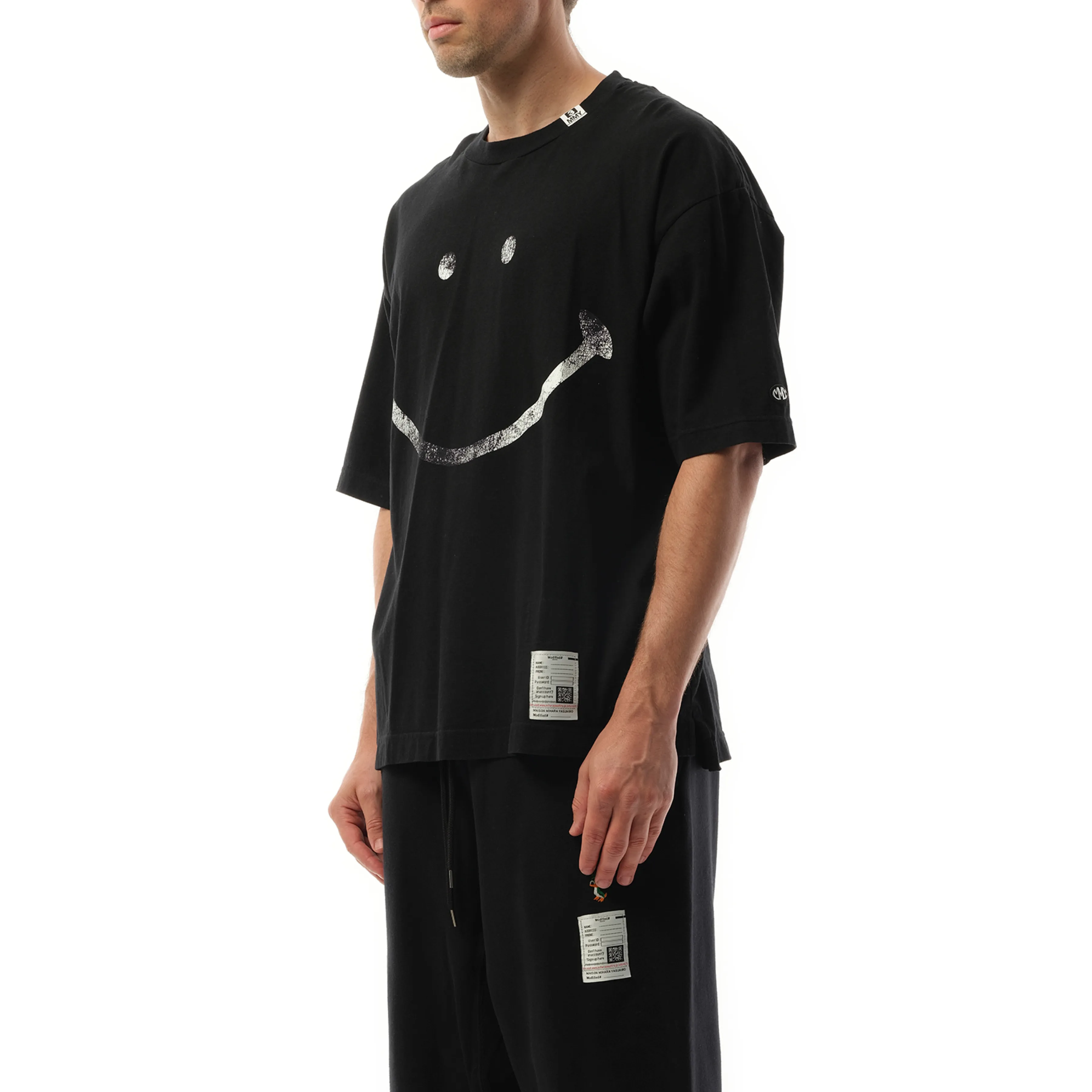 Smily Face Printed T-Shirt in Black sold by MARAIS product image thumbnail 5