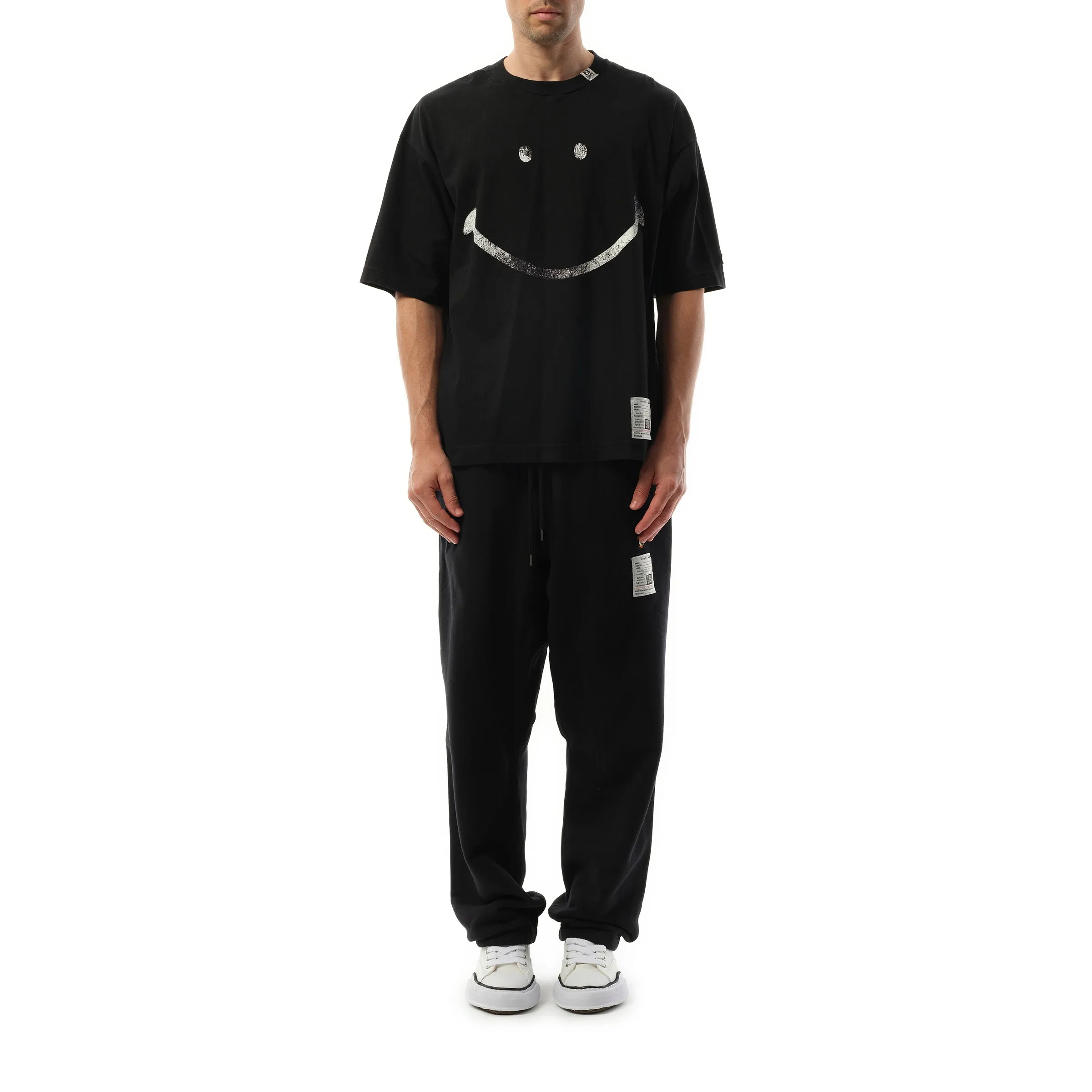 Smily Face Printed T-Shirt in Black sold by MARAIS product image thumbnail 4