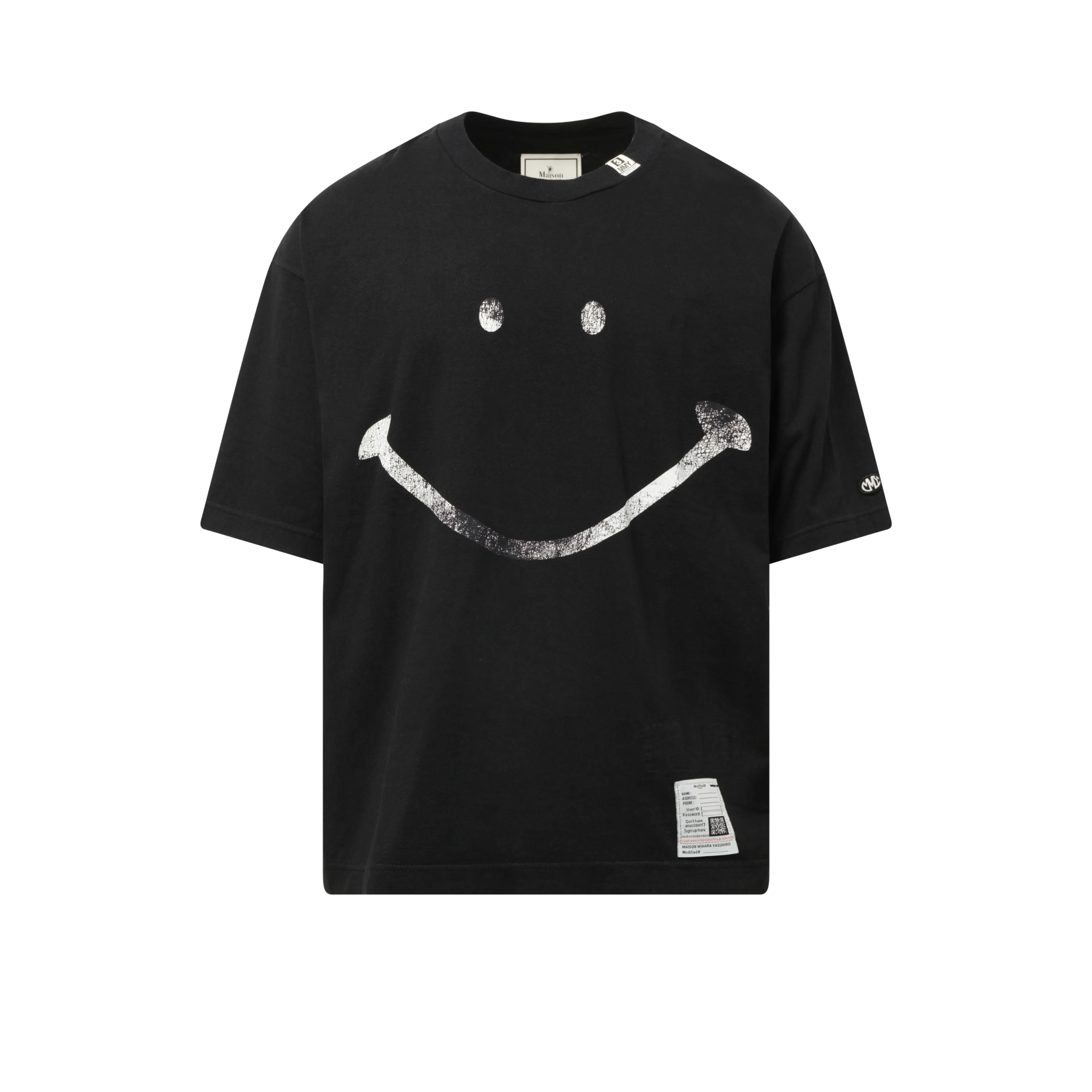 Smily Face Printed T-Shirt in Black sold by MARAIS product image thumbnail 2