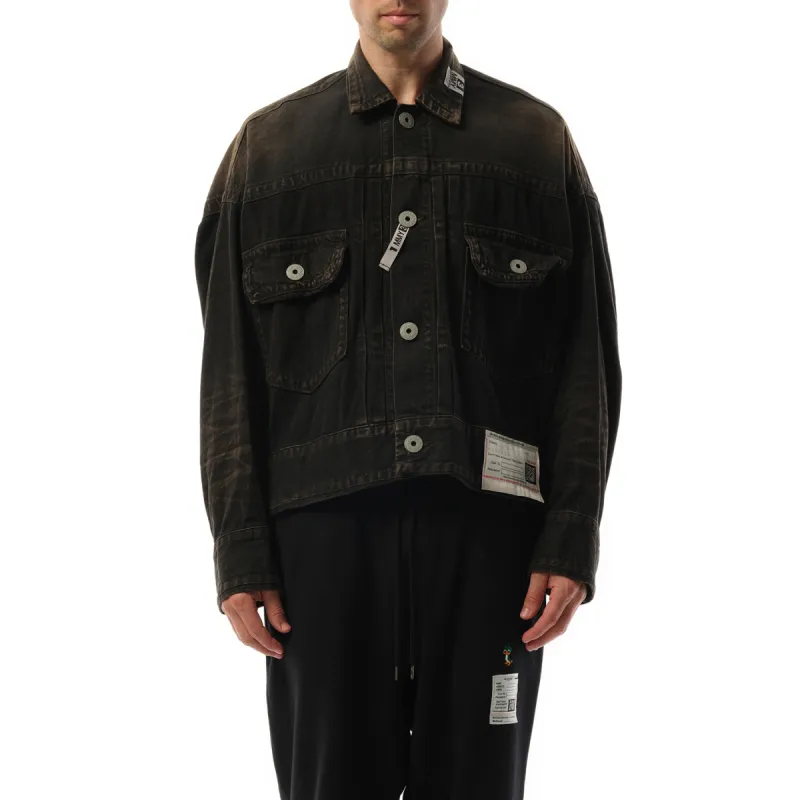 Amateur Sewn Denim Jacket in Black made by Maison MIHARA YASUHIRO