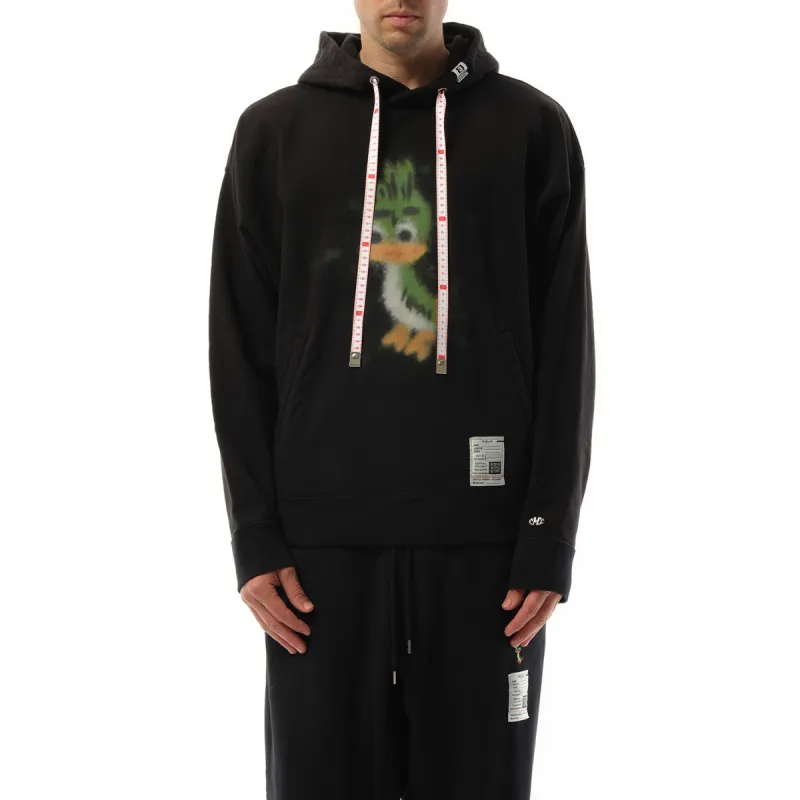 Leon Printed Hoodie in Black sold by MARAIS