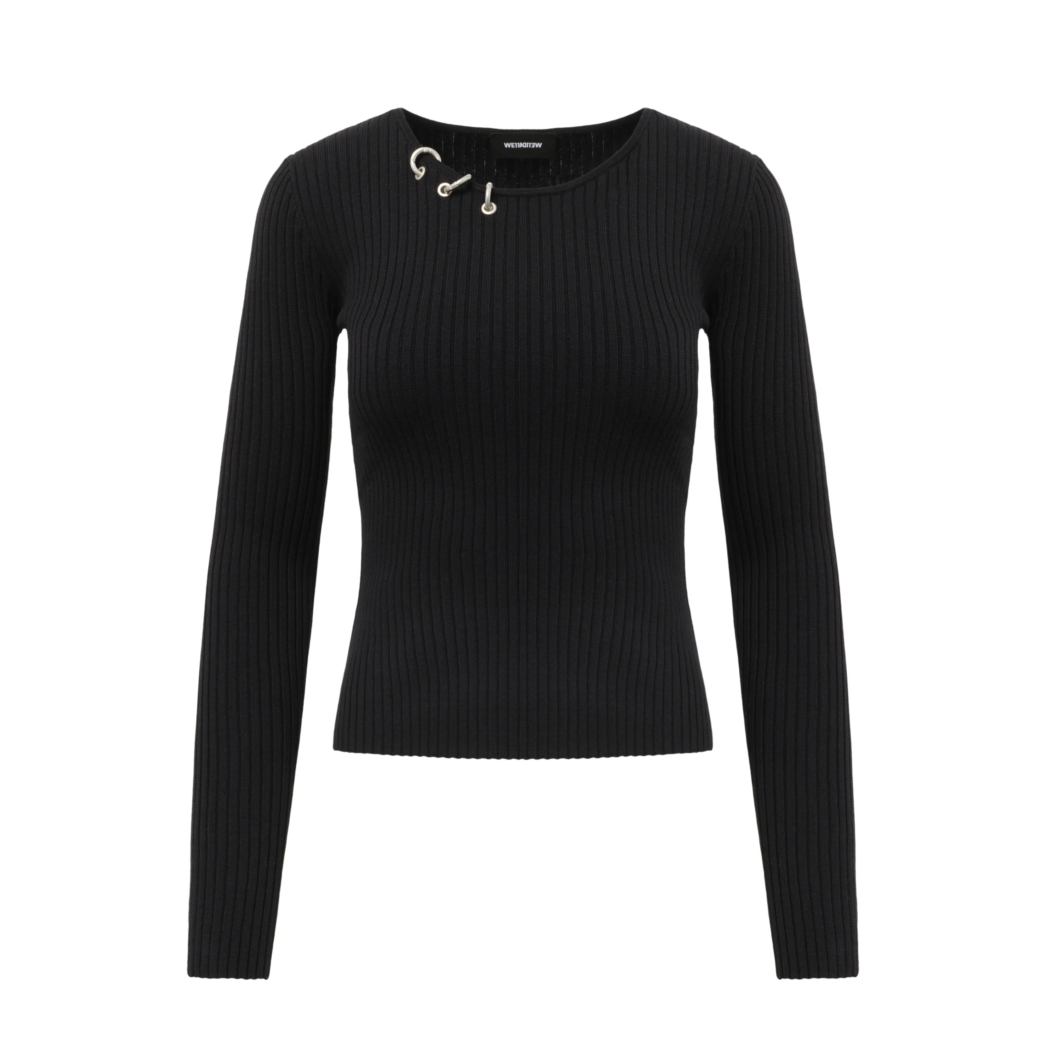 Womens Knit Long-Sleeved Top in Black sold by MARAIS product image thumbnail 2