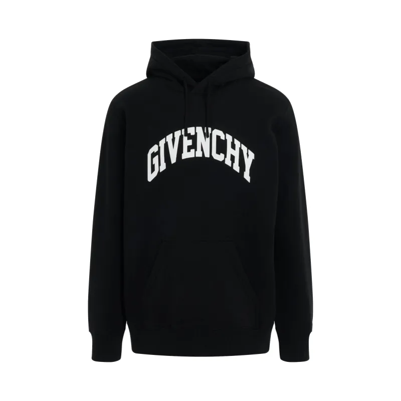 Archetype College Logo Hoodie in Black sold by MARAIS