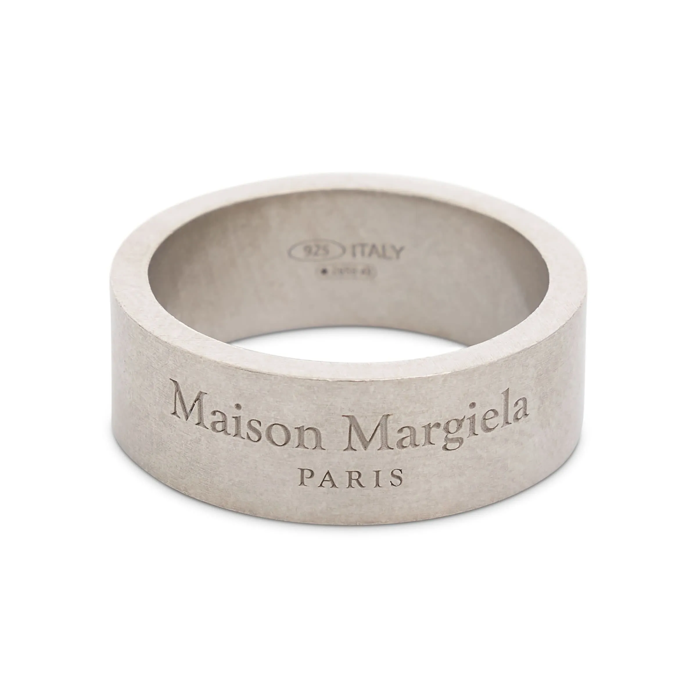 Etched Logo Ring in Silver sold by MARAIS
