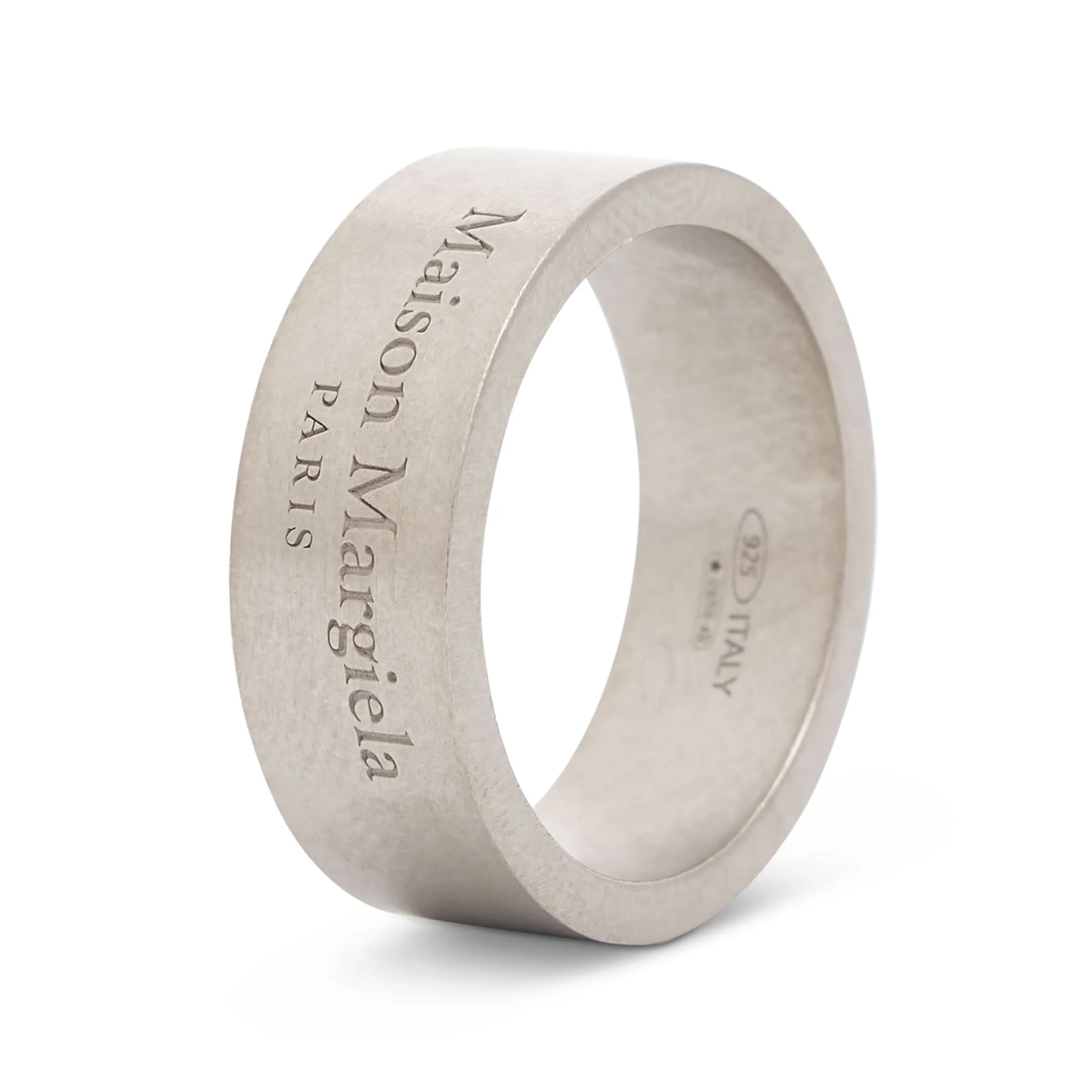 Etched Logo Ring in Silver sold by MARAIS product image thumbnail 3