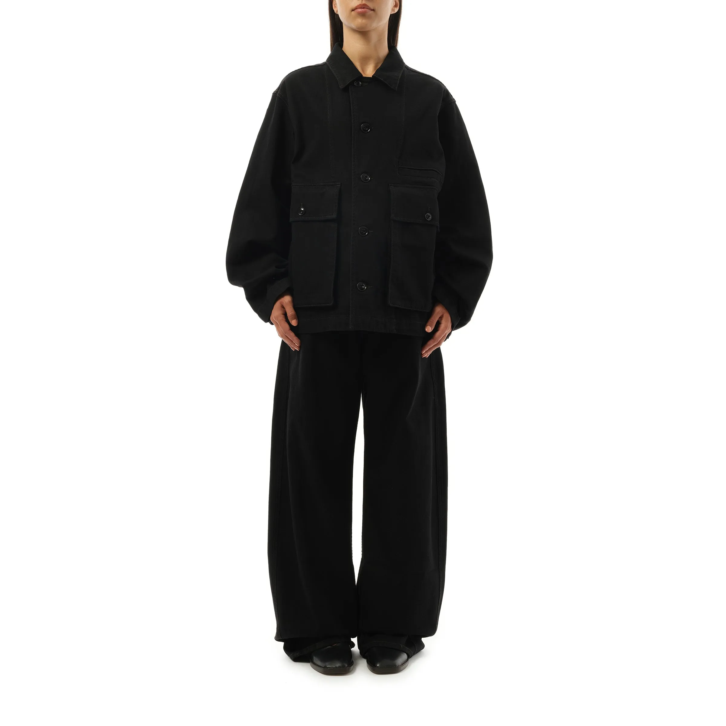 Boxy Denim Jacket in Black sold by MARAIS product image thumbnail 4