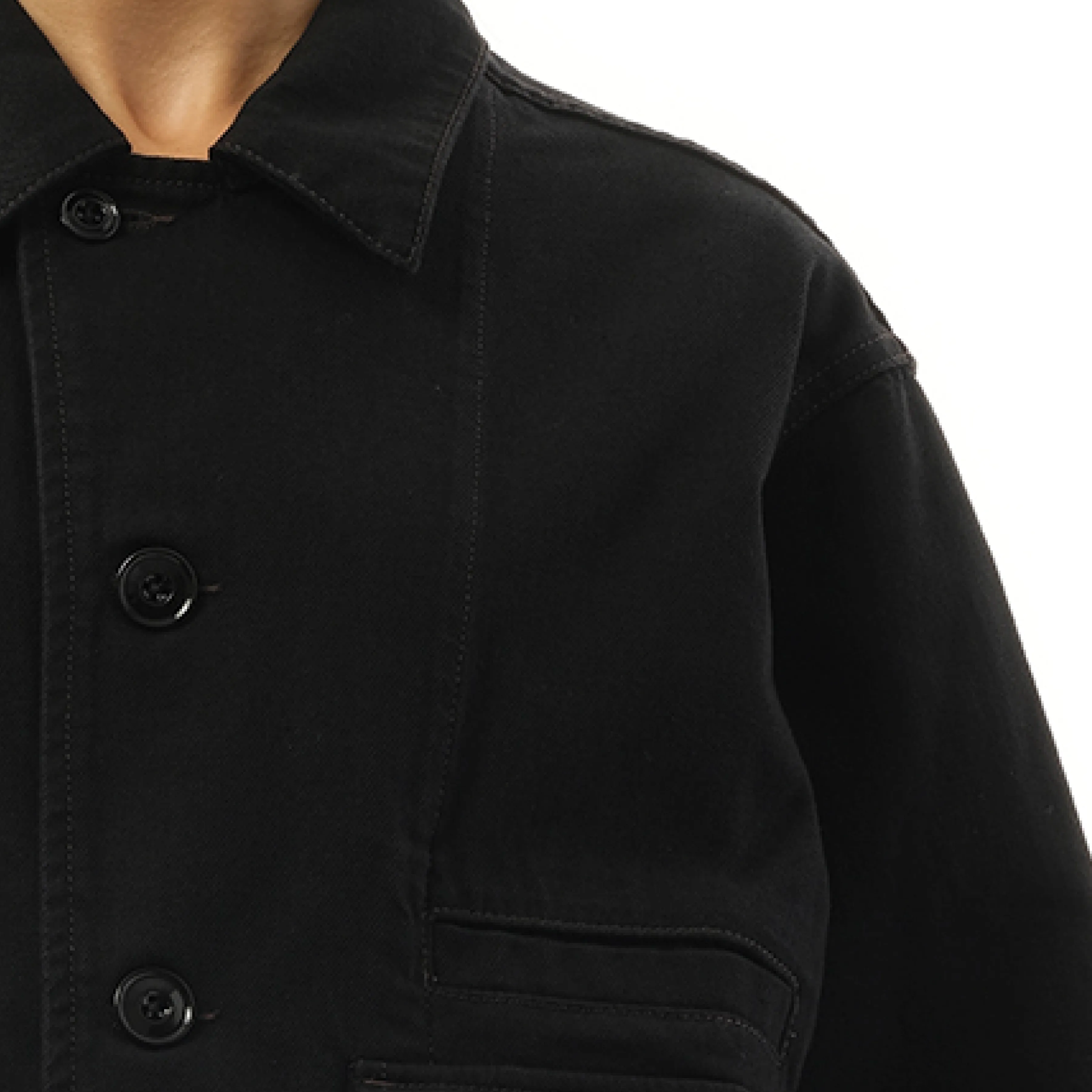 Boxy Denim Jacket in Black sold by MARAIS product image thumbnail 3