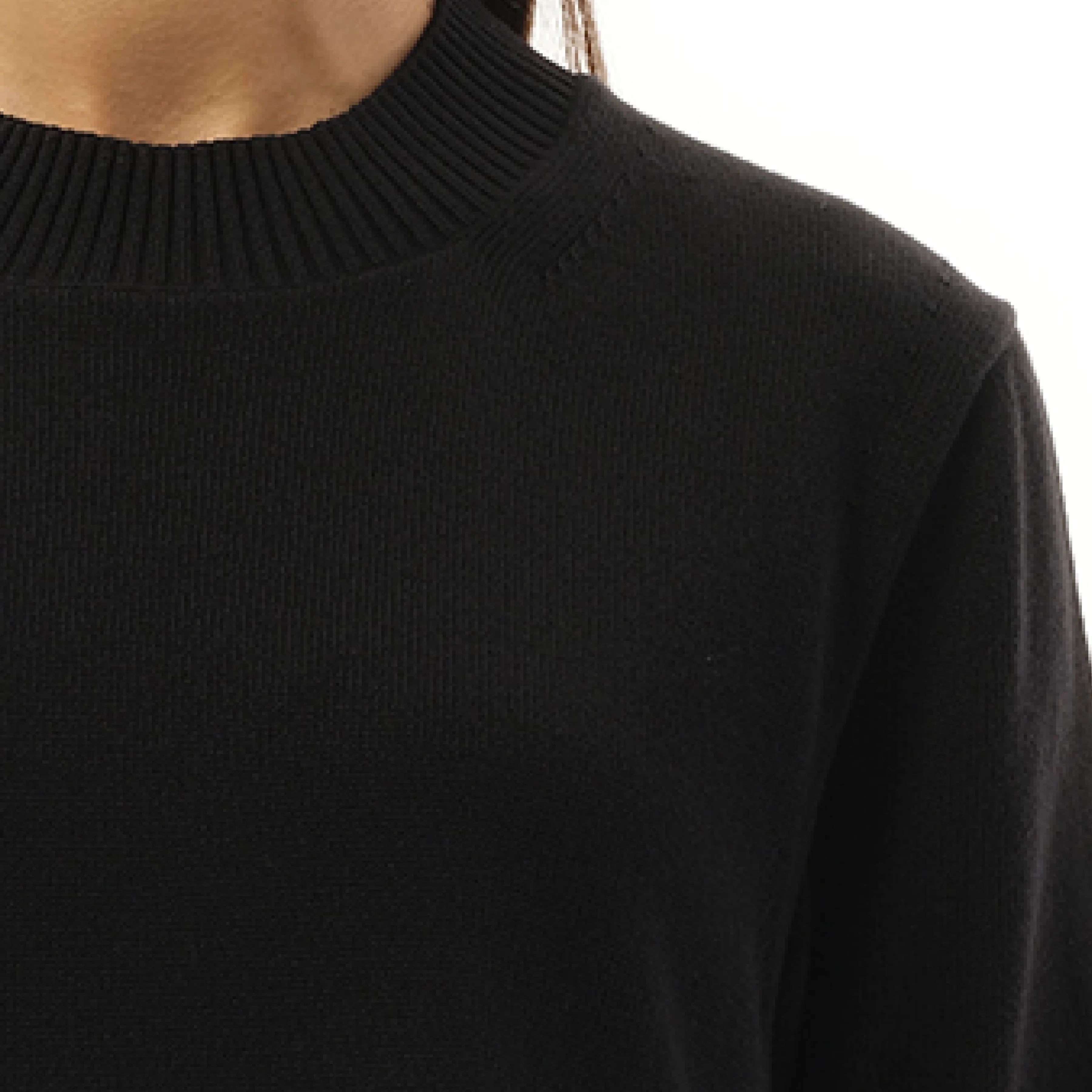 Cotton Poplin x Knit Pullover in Black/Off White sold by MARAIS product image thumbnail 3