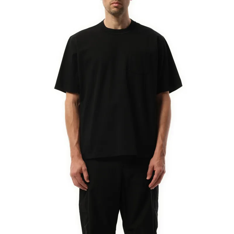 Cotton Jersey T-Shirt in Black sold by MARAIS