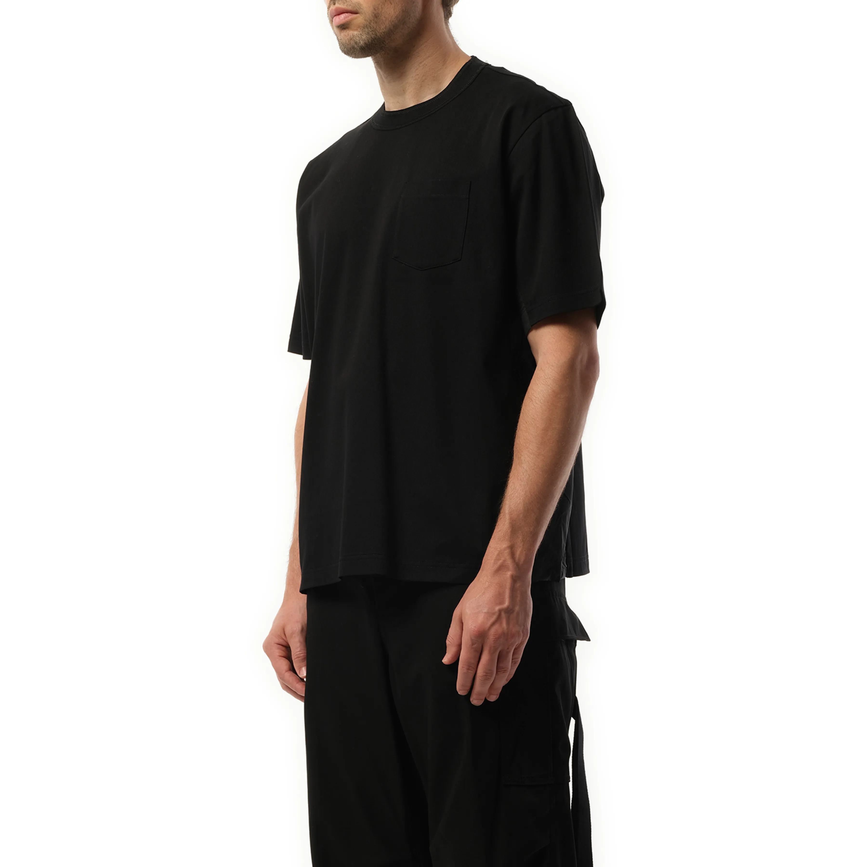 Cotton Jersey T-Shirt in Black sold by MARAIS product image thumbnail 5