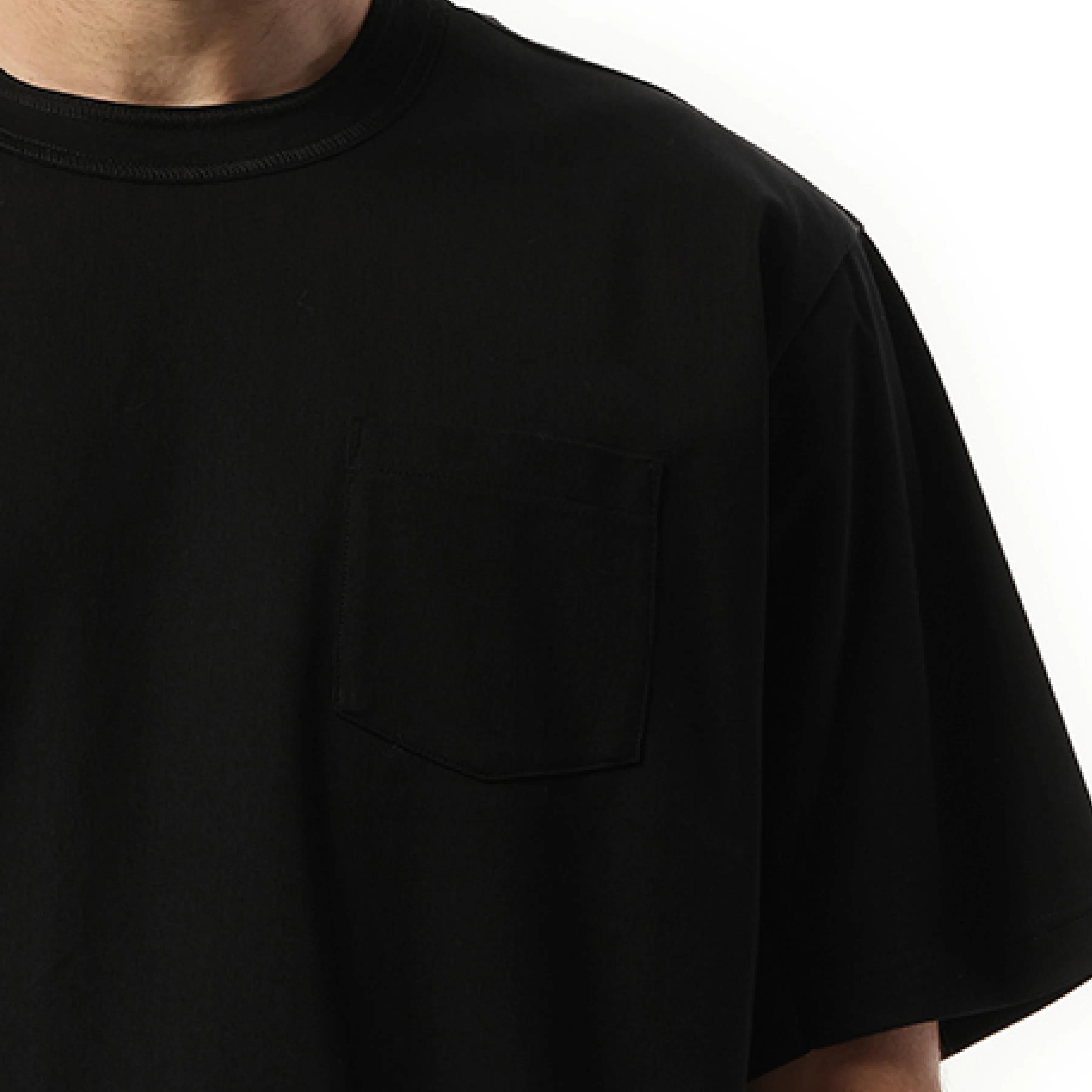 Cotton Jersey T-Shirt in Black sold by MARAIS product image thumbnail 3